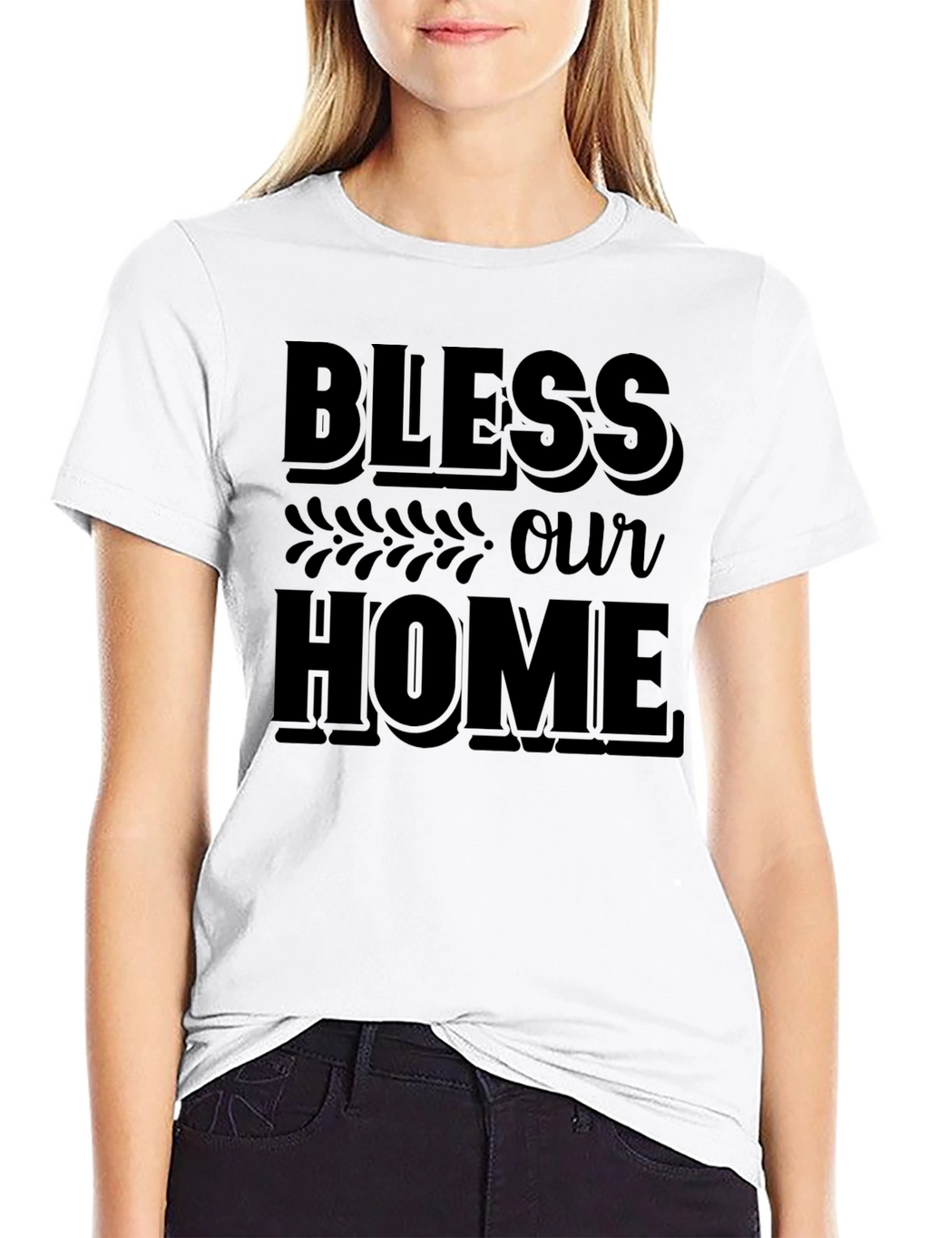Bless Our Home Graphic Tee - Unisex Black T-Shirt