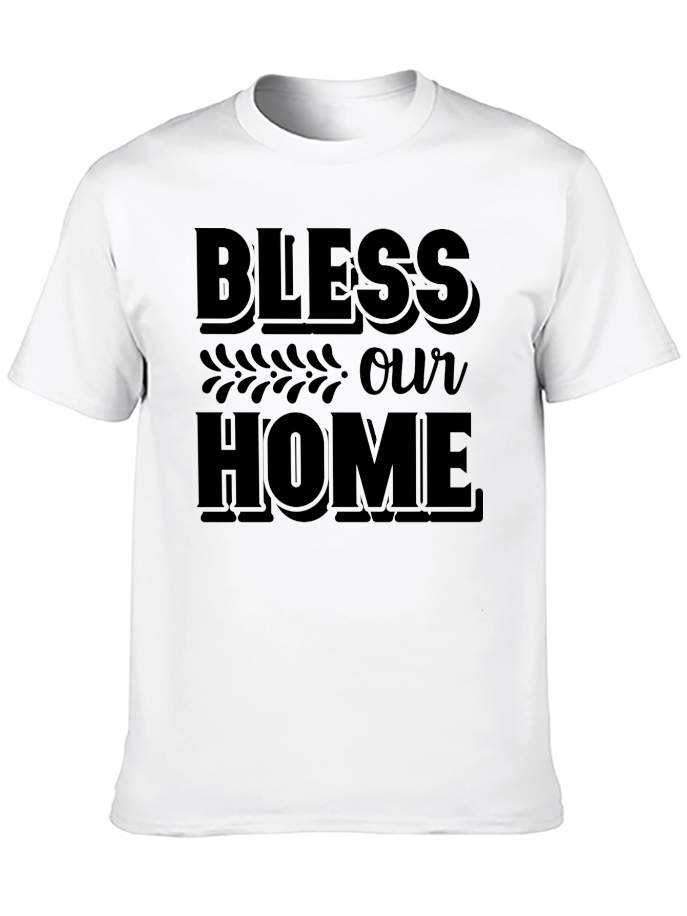 Bless Our Home Graphic Tee - Unisex Black T-Shirt