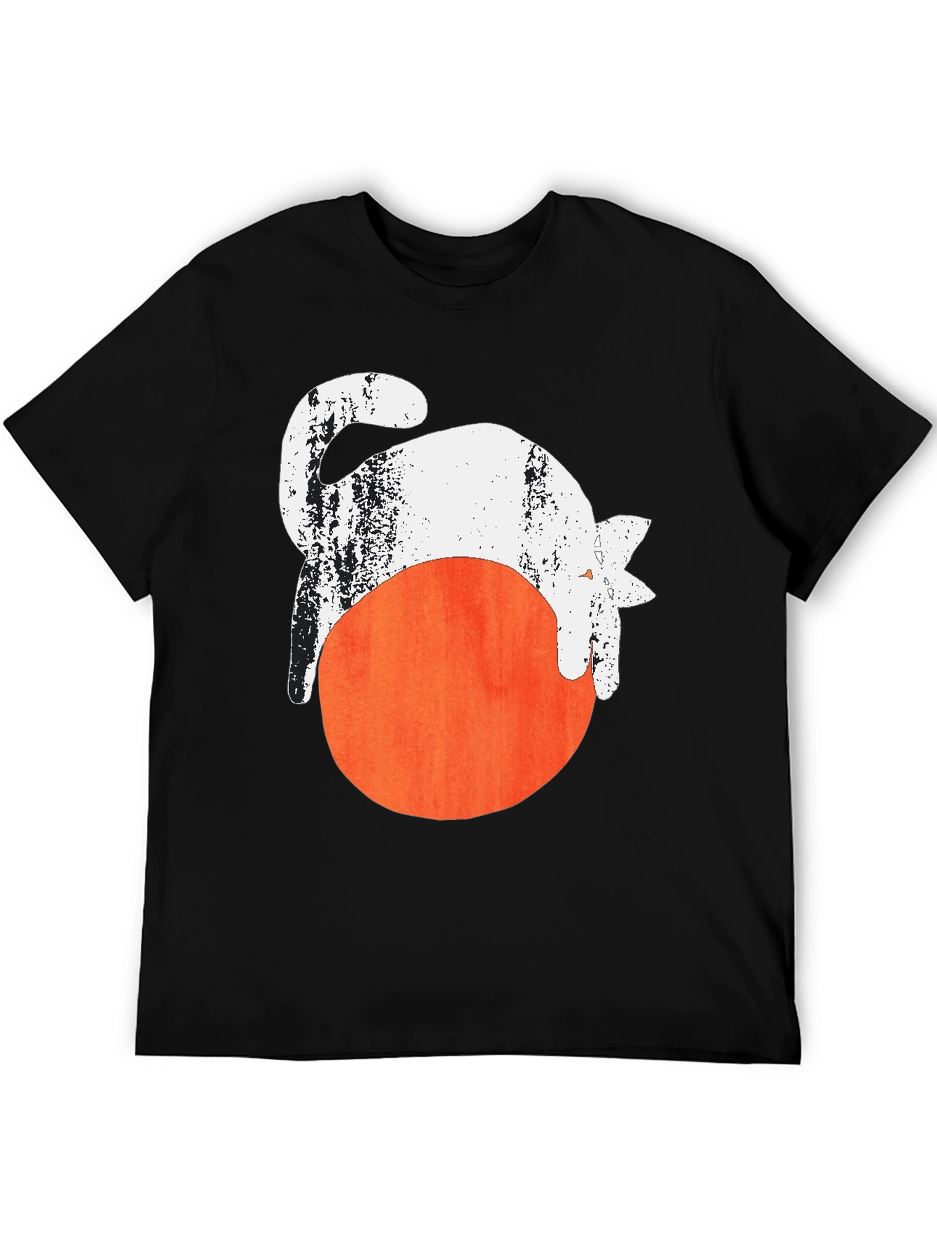 Cat On Ball Graphic Tee - Unique Design