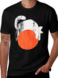 Cat On Ball Graphic Tee - Unique Design