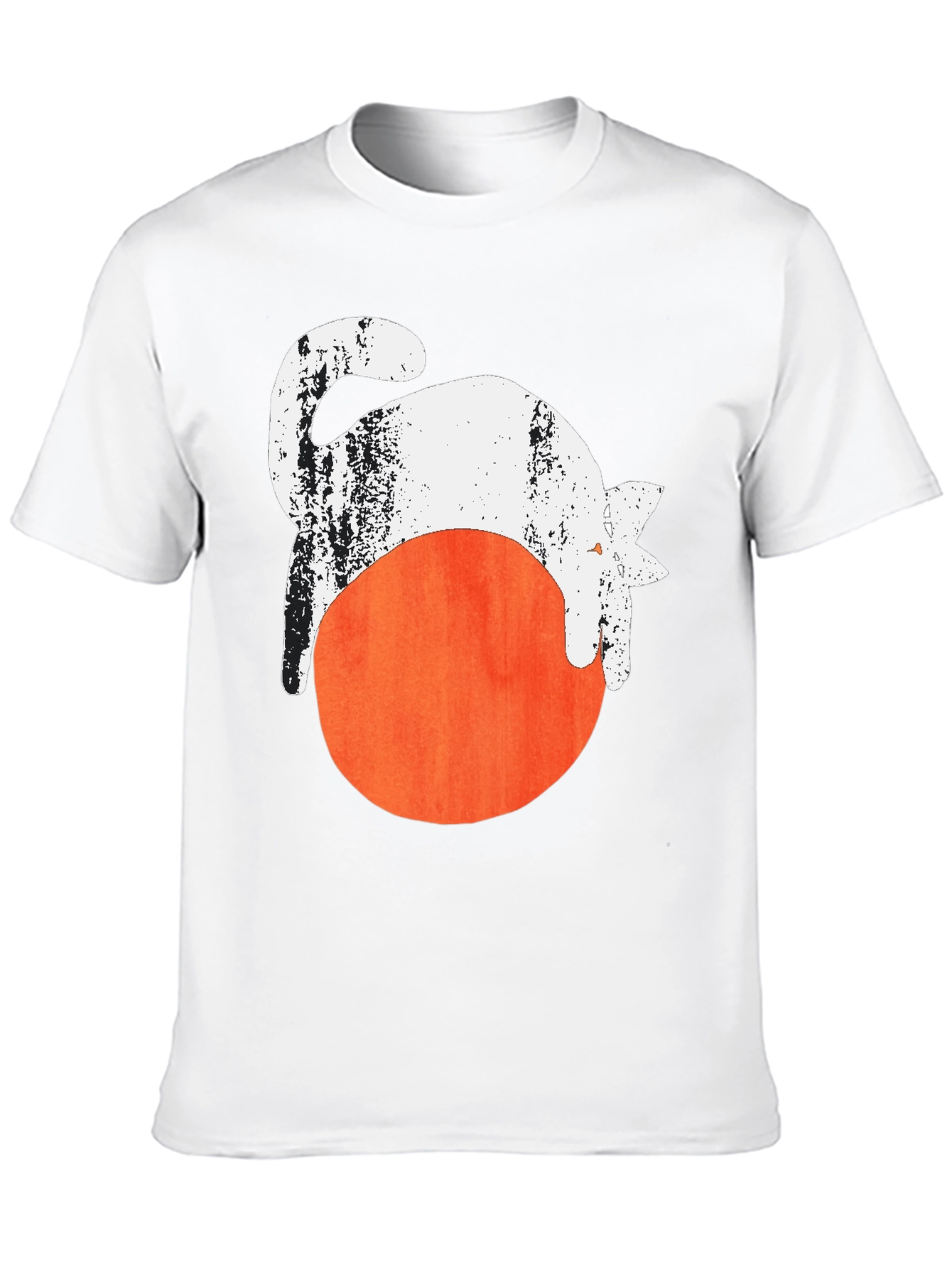 Cat On Ball Graphic Tee - Unique Design