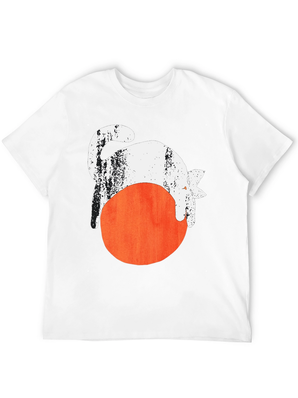 Cat On Ball Graphic Tee - Unique Design