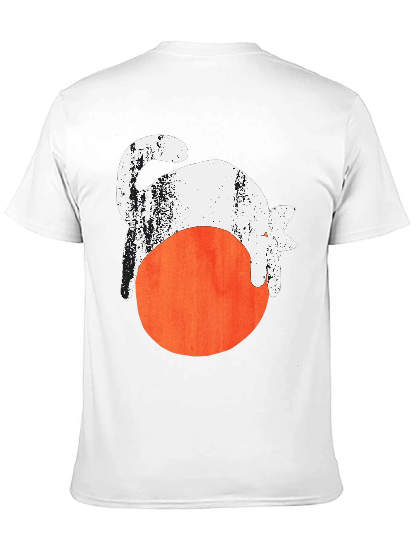 Cat On Ball Graphic Tee - Unique Design