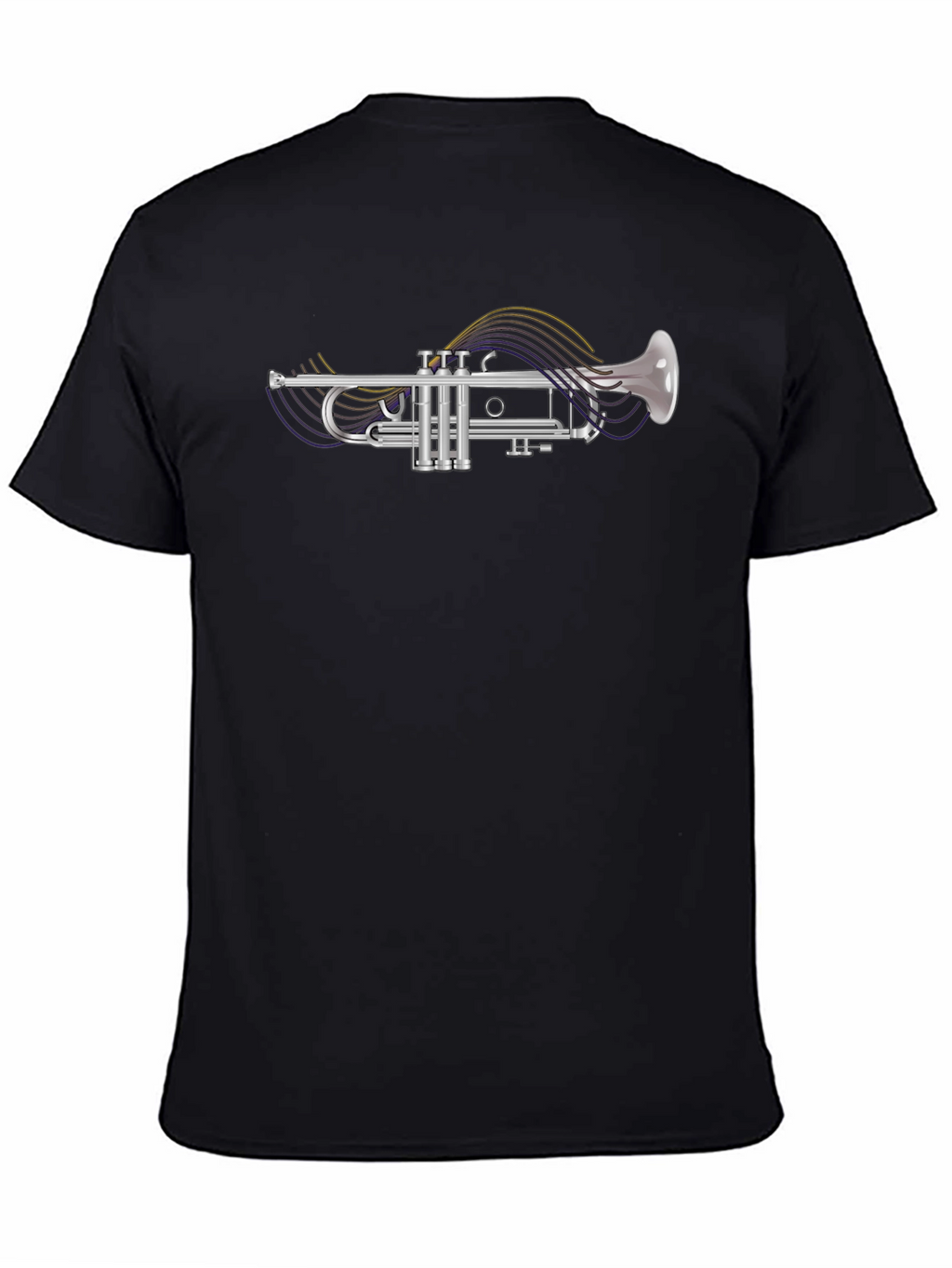 Trumpet Graphic Tee - Music Lovers Black T-Shirt