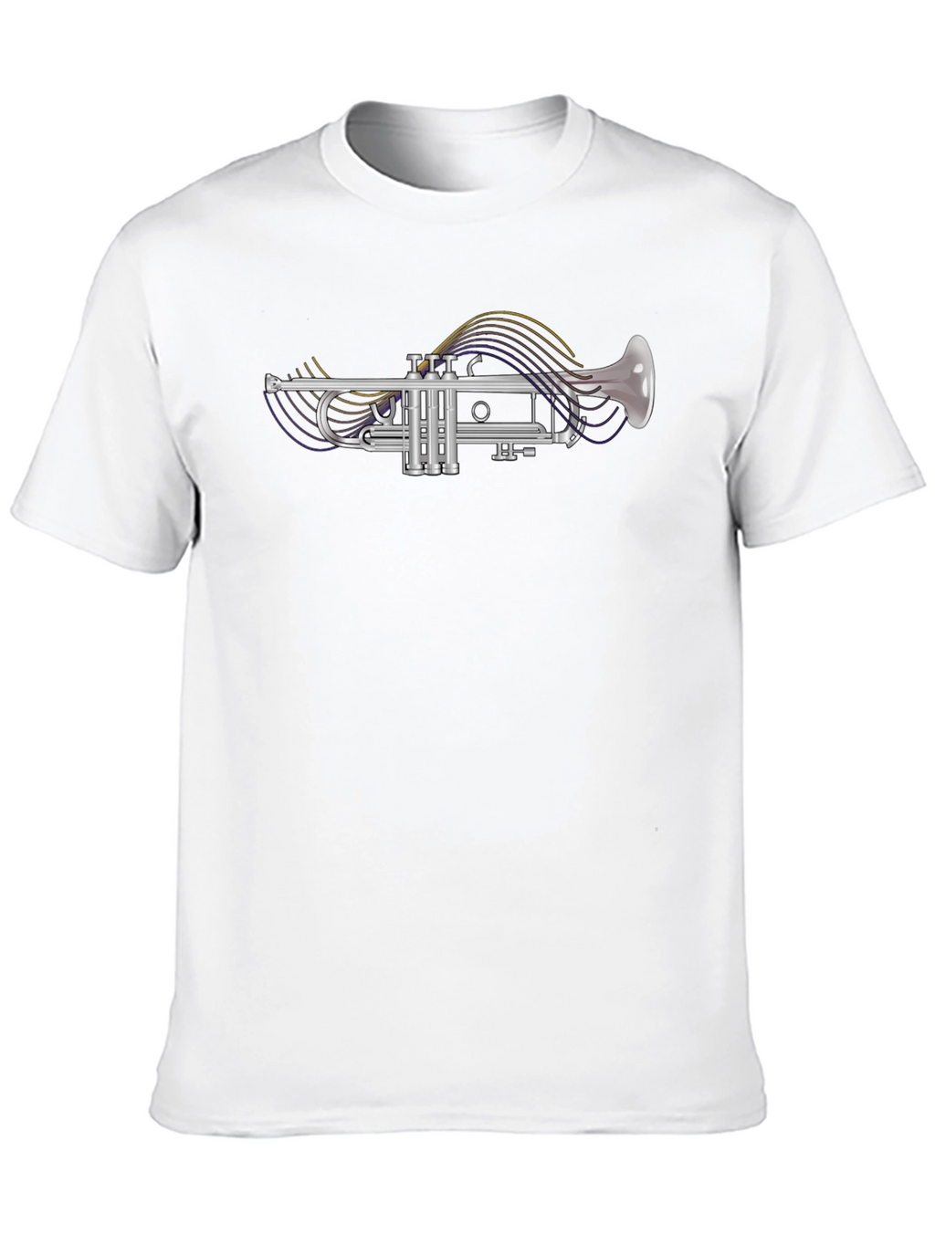 Trumpet Graphic Tee - Music Lovers Black T-Shirt