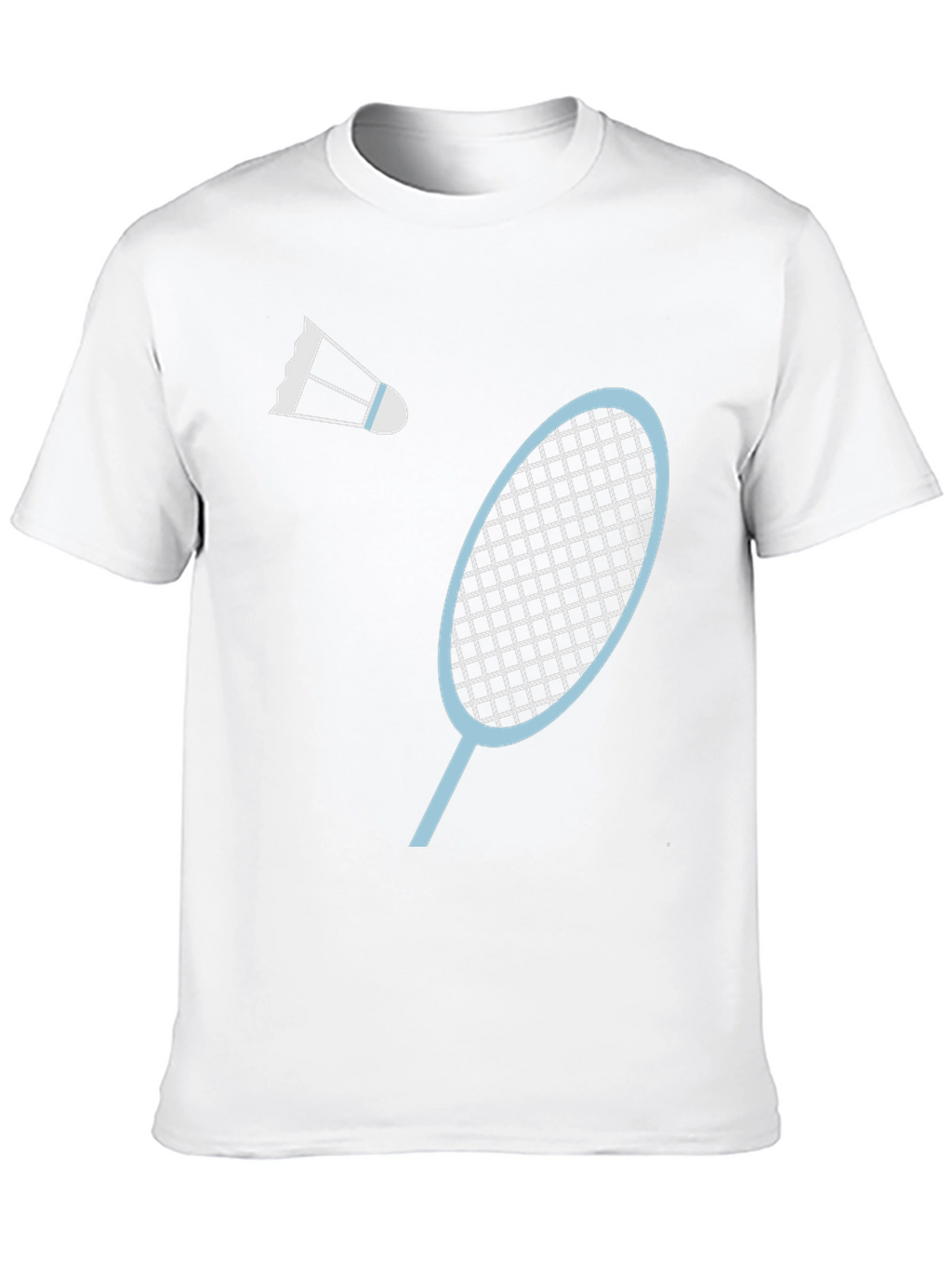 Badminton Graphic Tee - Black Cotton Shirt