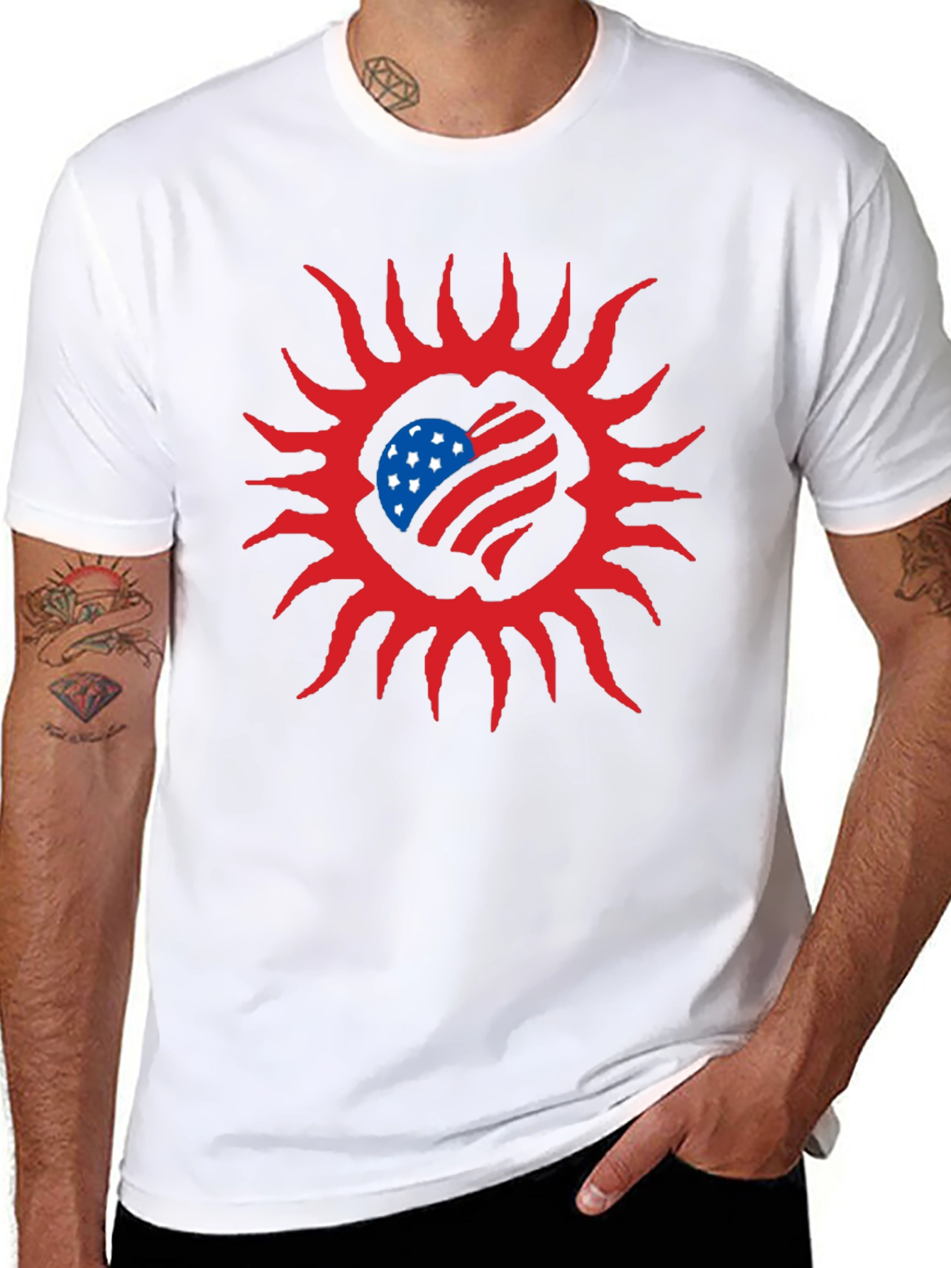 American Flag Sun Graphic Tee