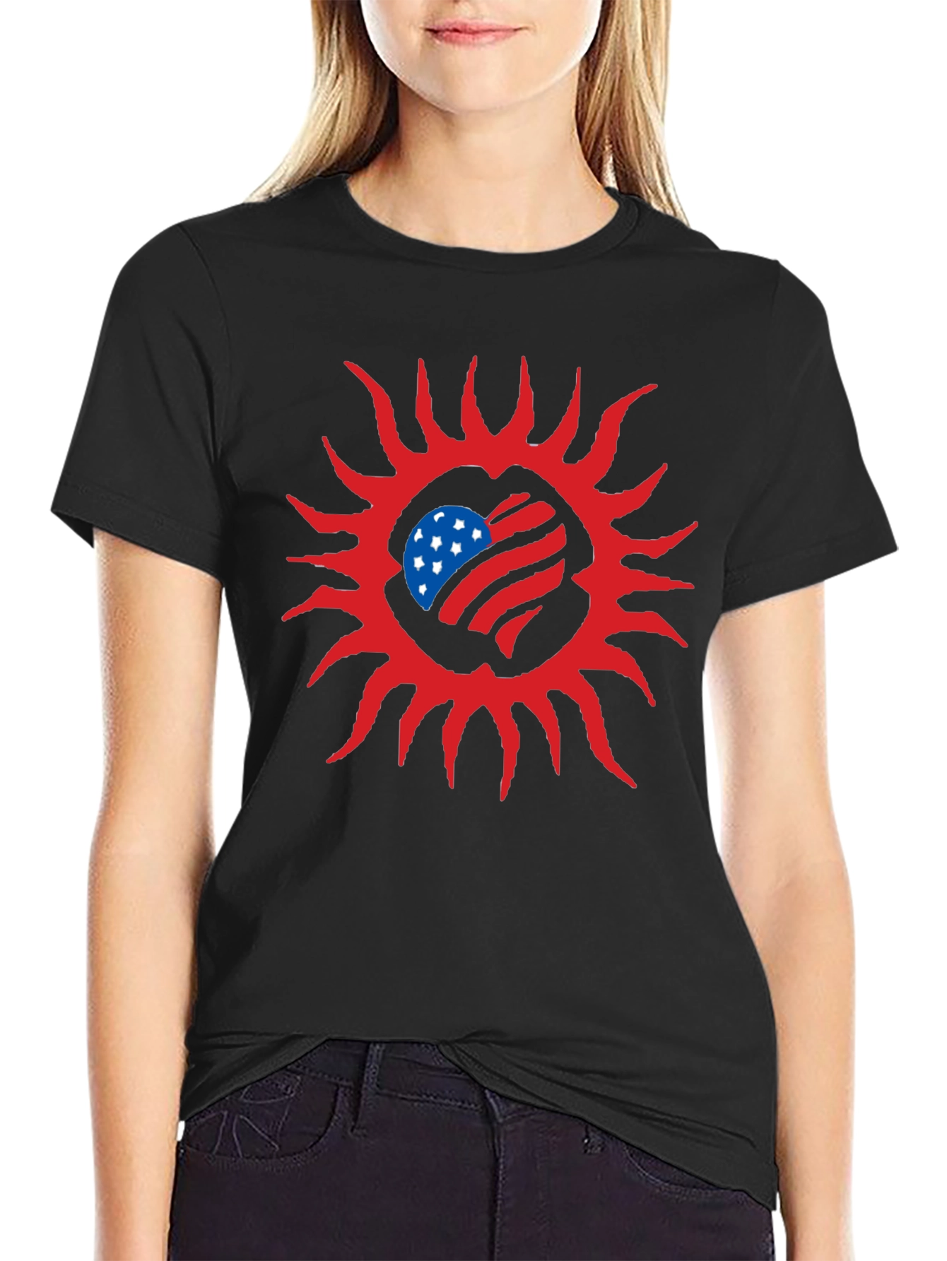 American Flag Sun Graphic Tee