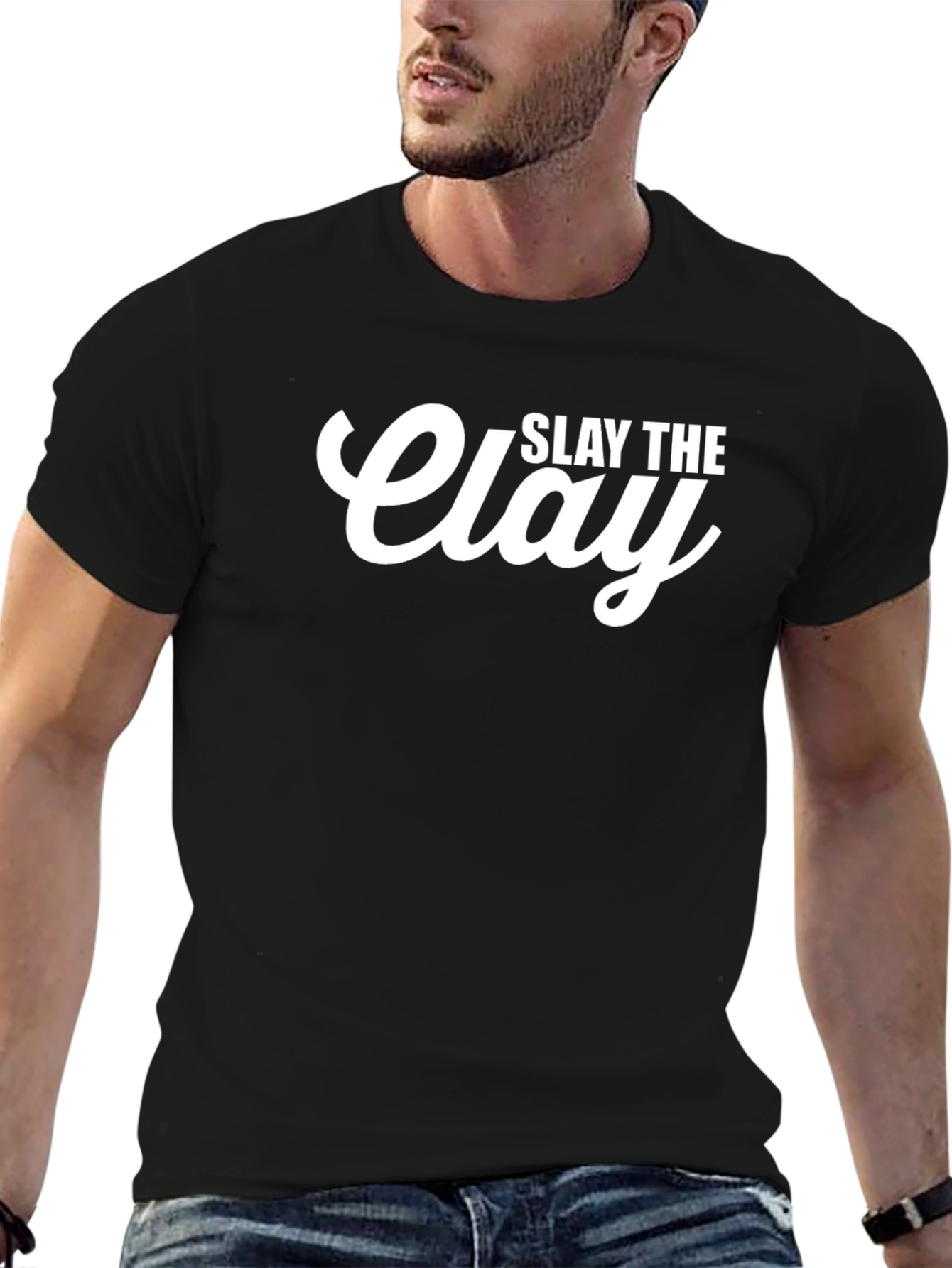Slay The Clay Graphic T-Shirt - Black Cotton Tee