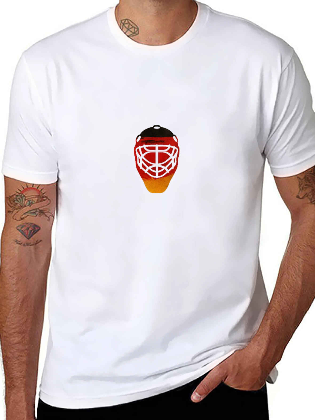 Black German Hockey Mask Graphic Tee