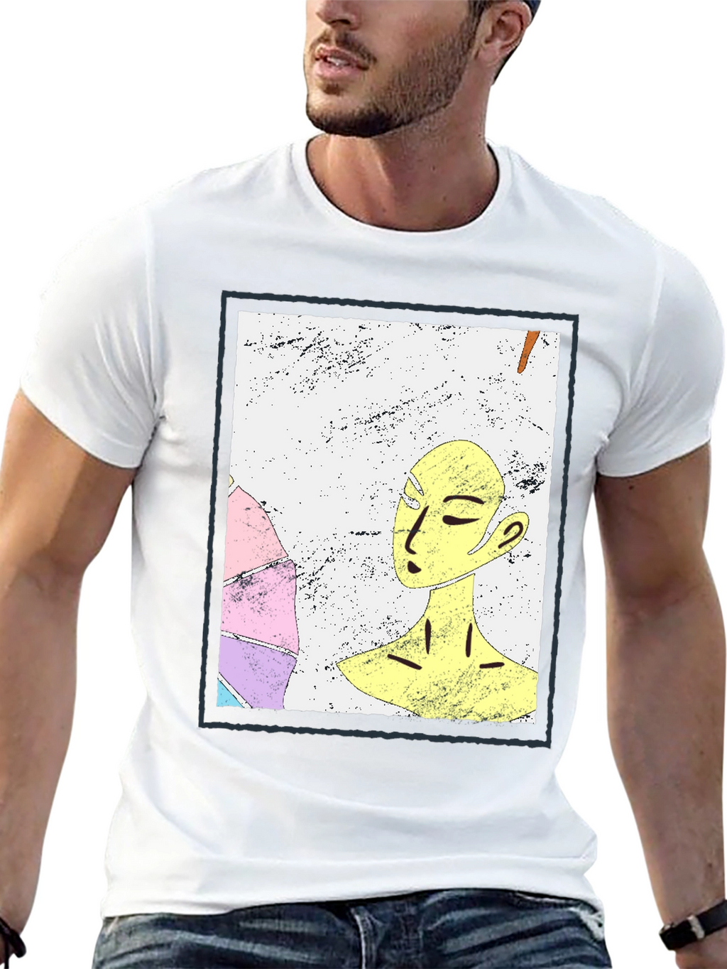 Abstract Art Graphic Tee - Unisex Black T-Shirt