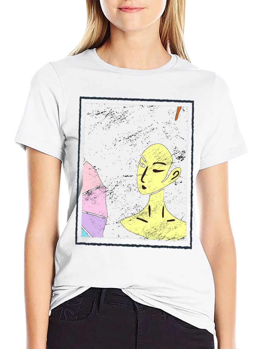 Abstract Art Graphic Tee - Unisex Black T-Shirt