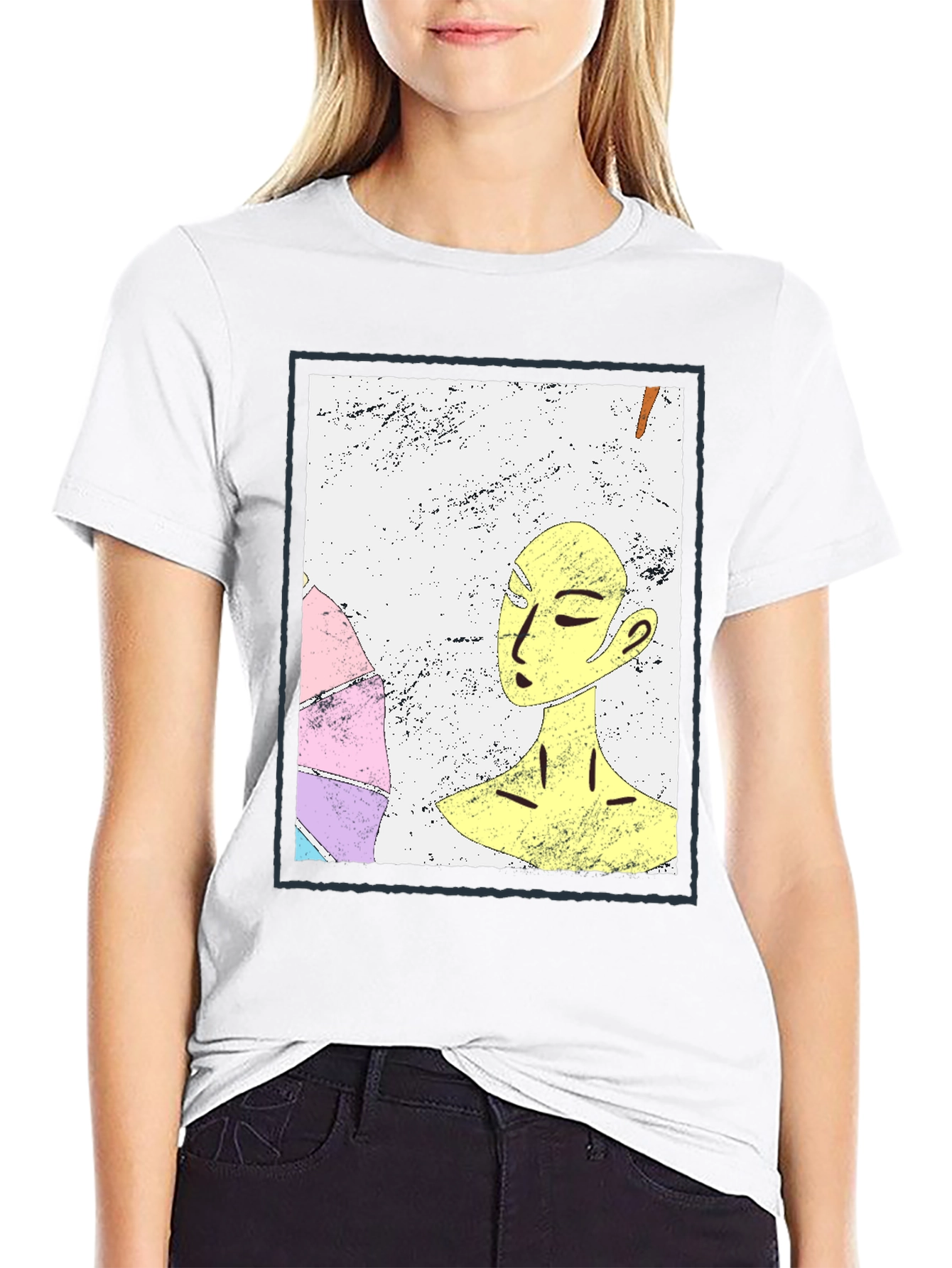 Abstract Art Graphic Tee - Unisex Black T-Shirt