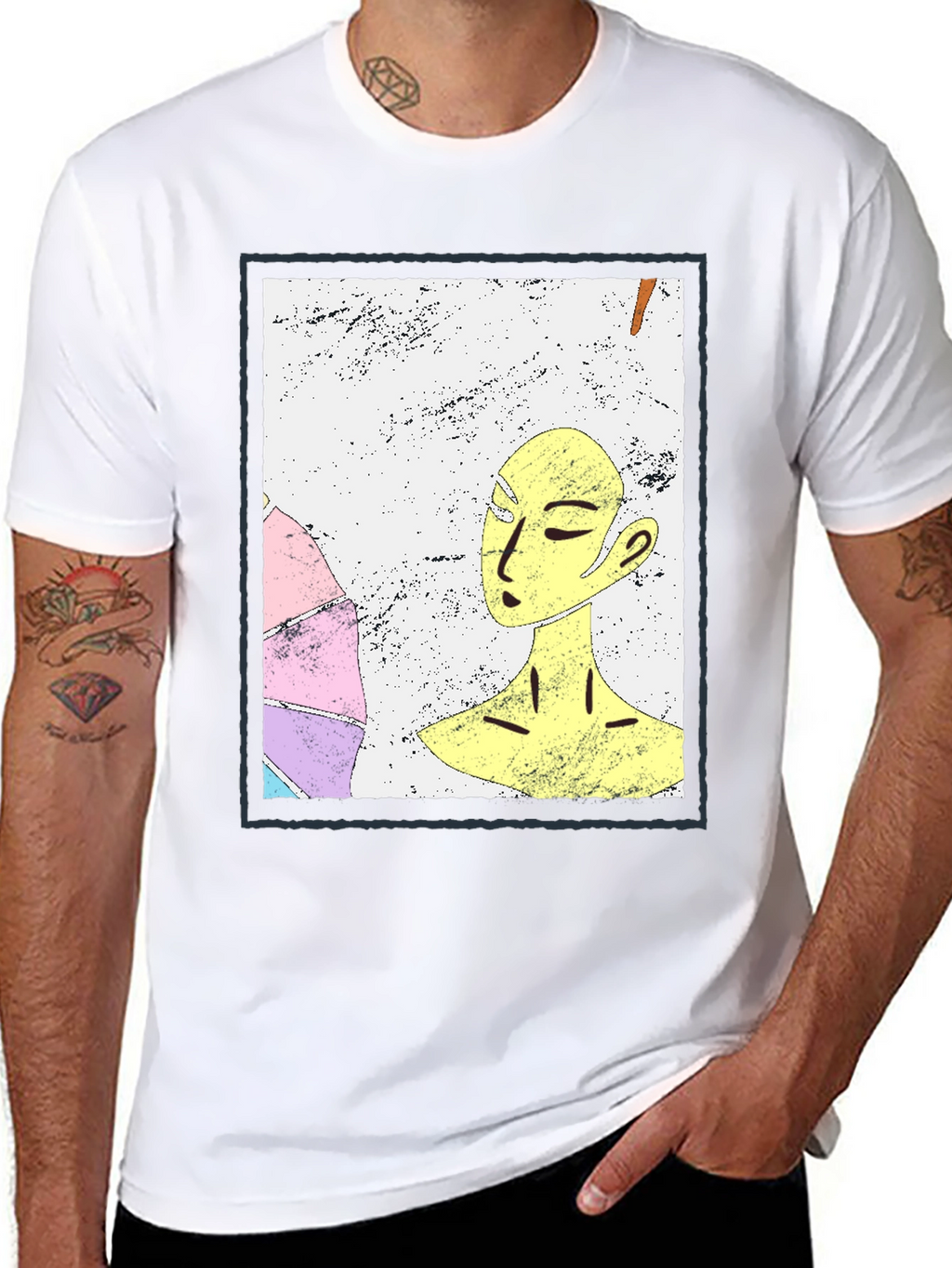 Abstract Art Graphic Tee - Unisex Black T-Shirt