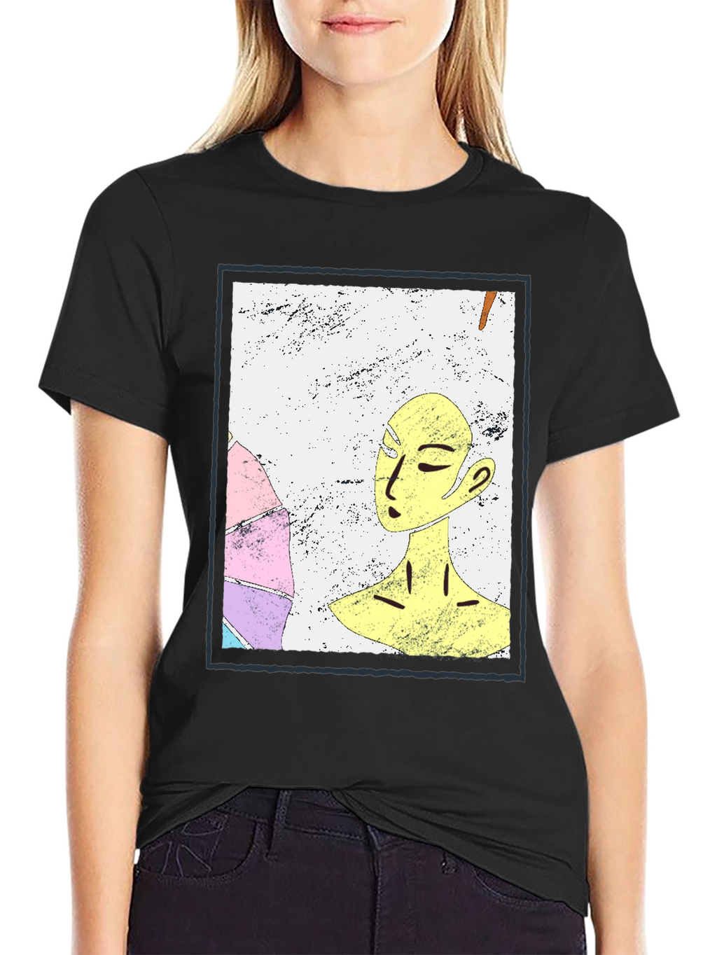 Abstract Art Graphic Tee - Unisex Black T-Shirt