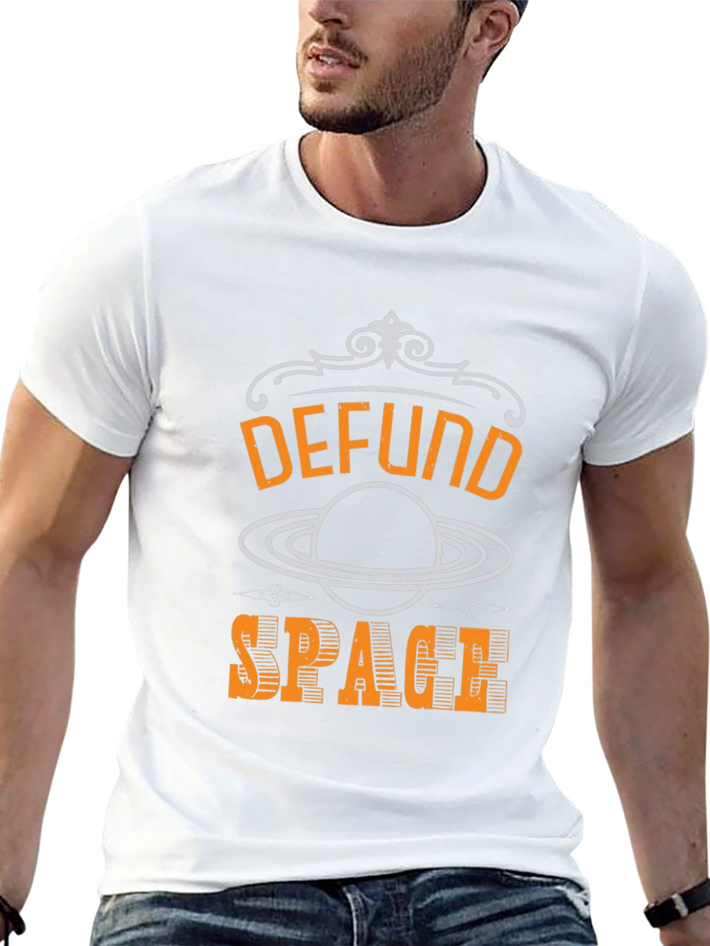Defund Space T-Shirt - Bold Graphic Tee