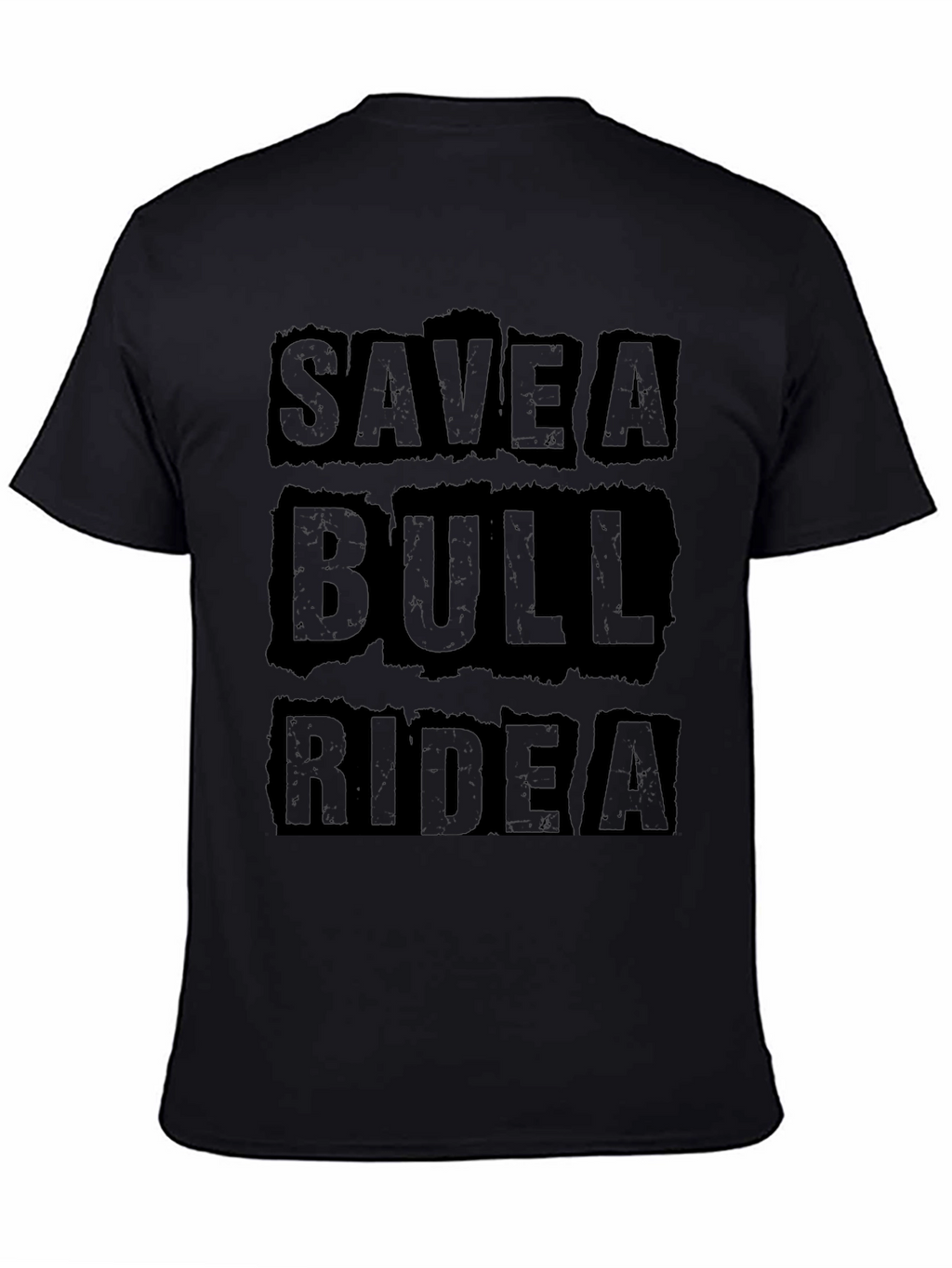 Save A Bull Ride A Cowboy Black T-Shirt