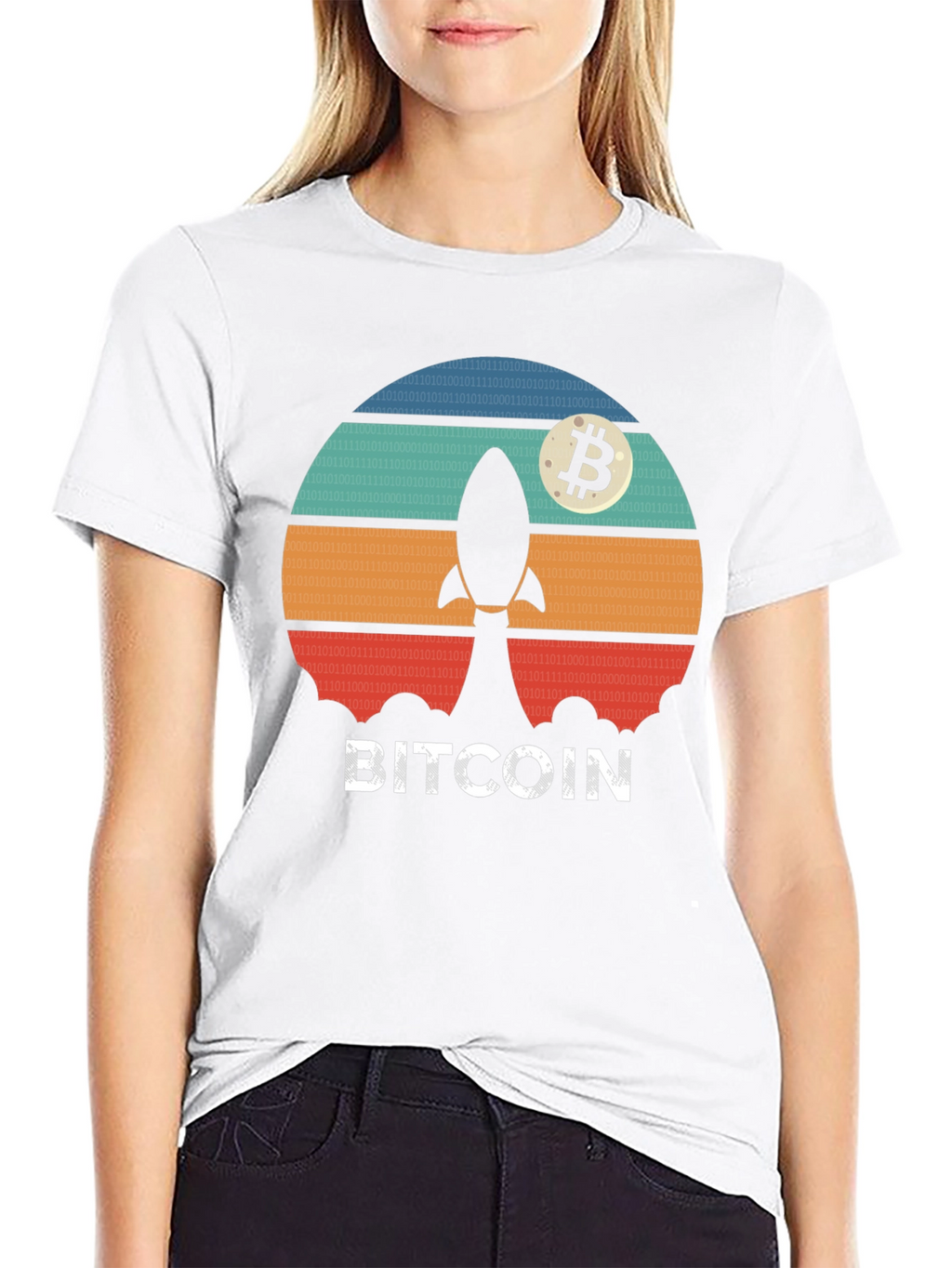 Bitcoin Rocket T-Shirt - Crypto Moonshot Tee