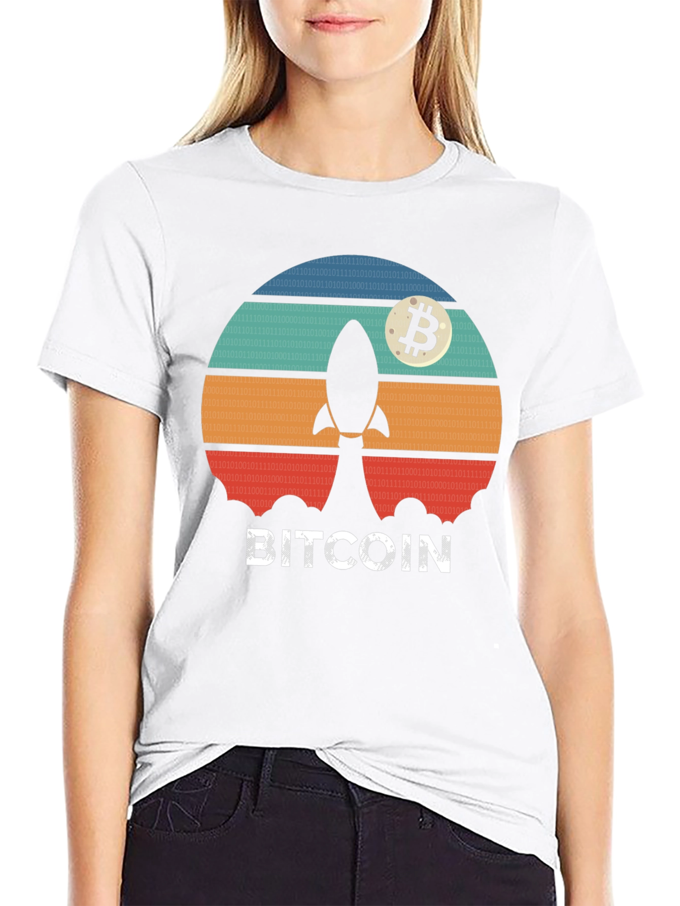 Bitcoin Rocket T-Shirt - Crypto Moonshot Tee