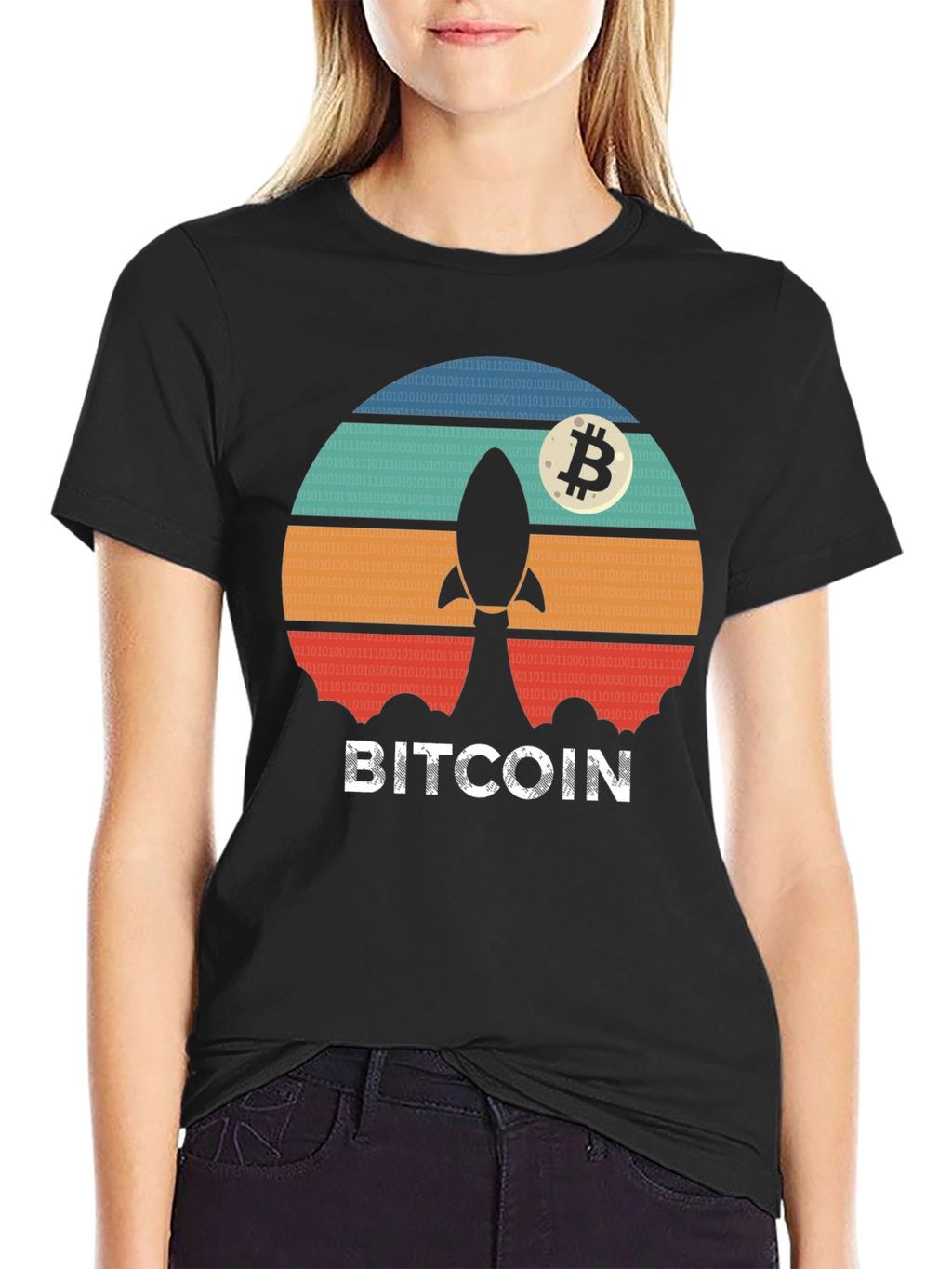 Bitcoin Rocket T-Shirt - Crypto Moonshot Tee