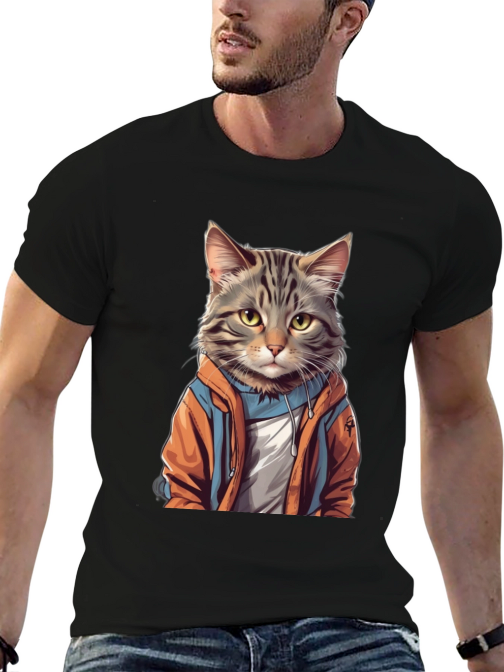 Cool Cat Hoodie Graphic Tee