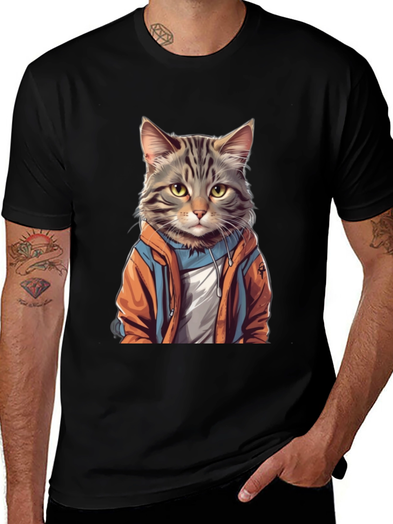 Cool Cat Hoodie Graphic Tee