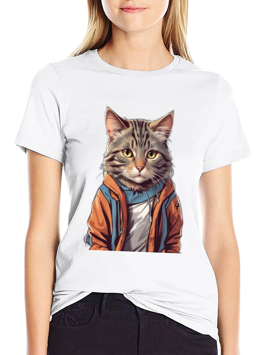 Cool Cat Hoodie Graphic Tee