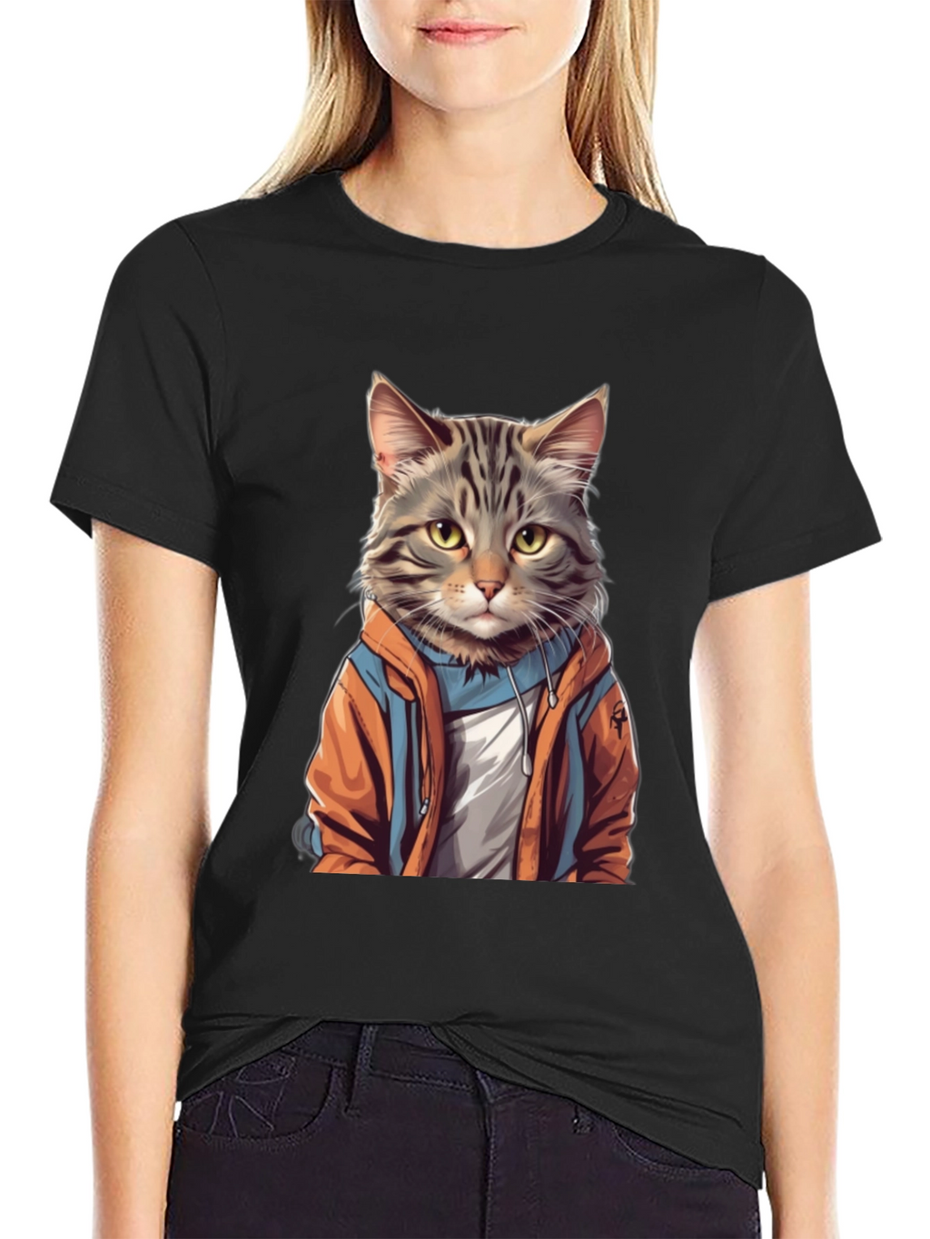 Cool Cat Hoodie Graphic Tee