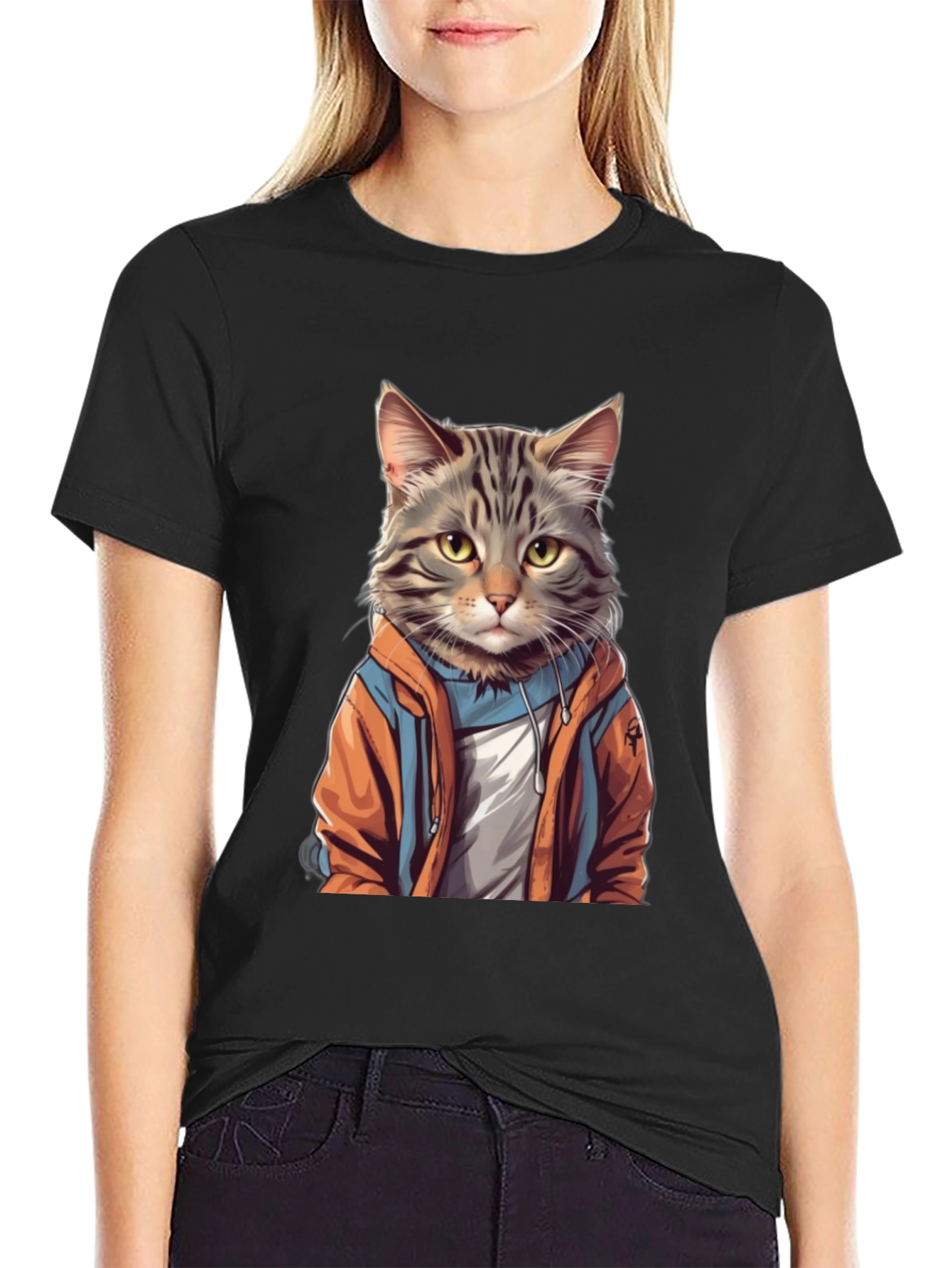 Cool Cat Hoodie Graphic Tee
