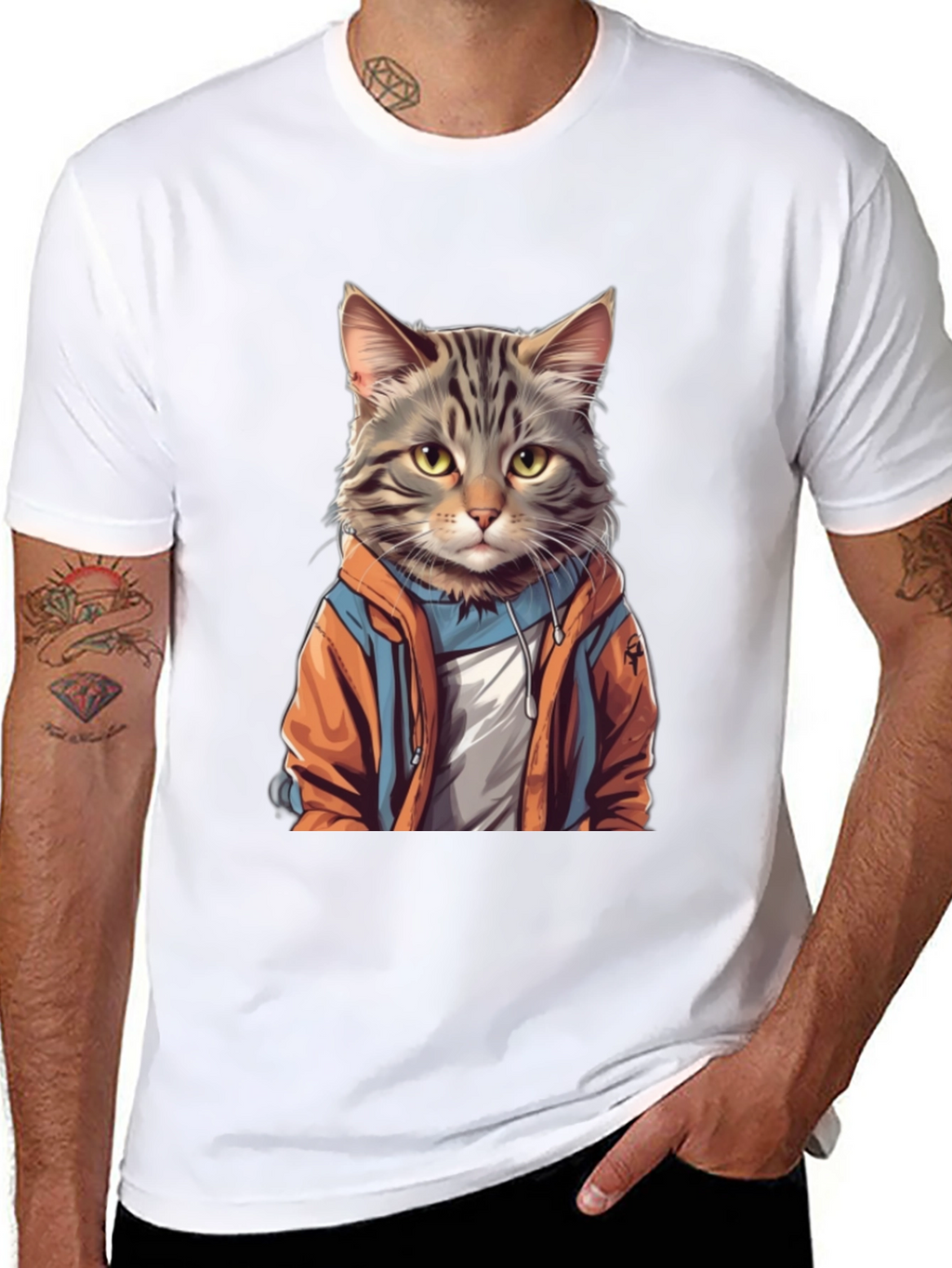 Cool Cat Hoodie Graphic Tee