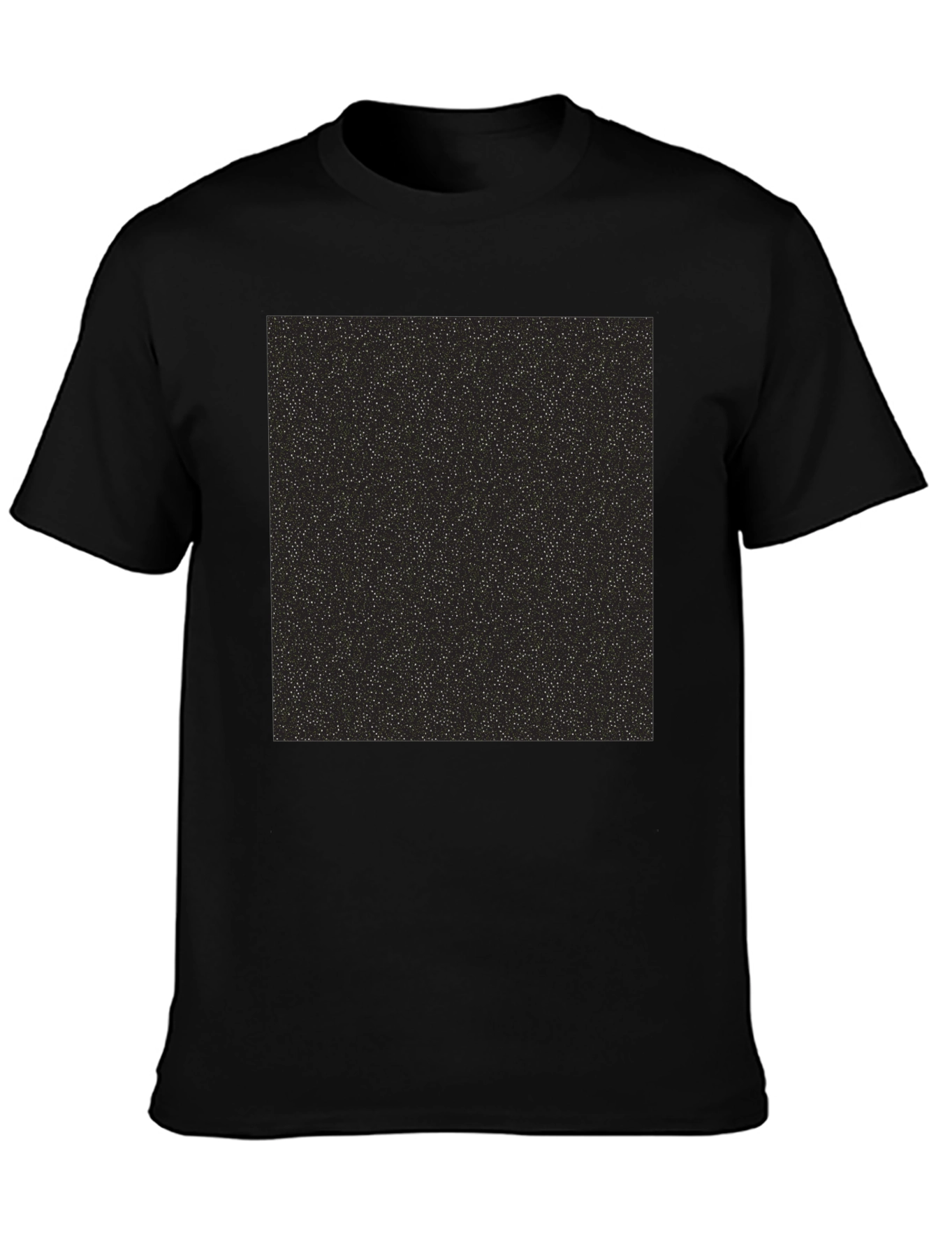 Black T-Shirt with Starry Print
