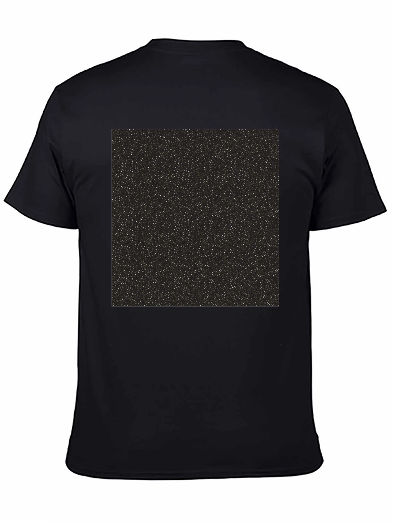 Black T-Shirt with Starry Print