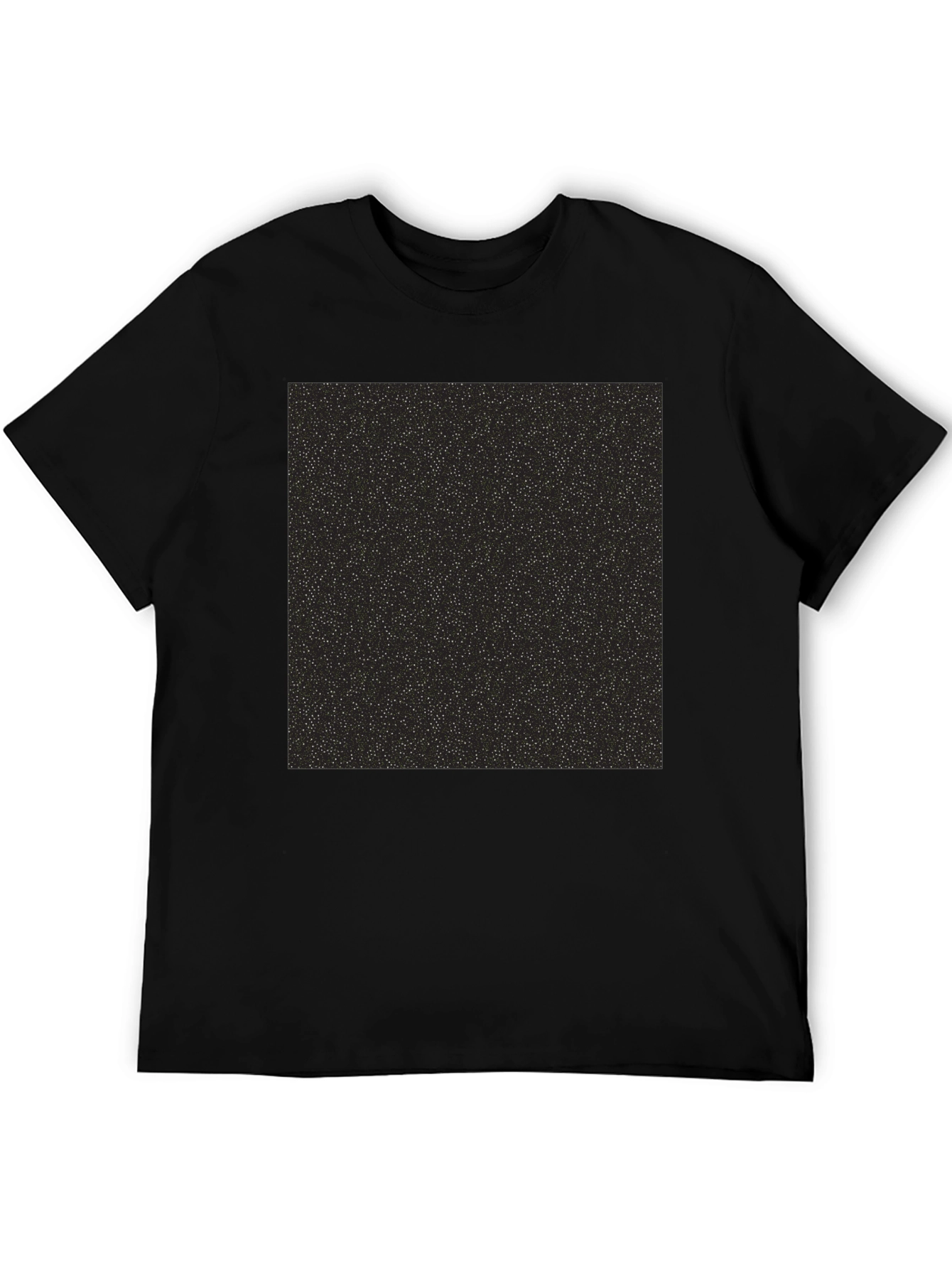 Black T-Shirt with Starry Print