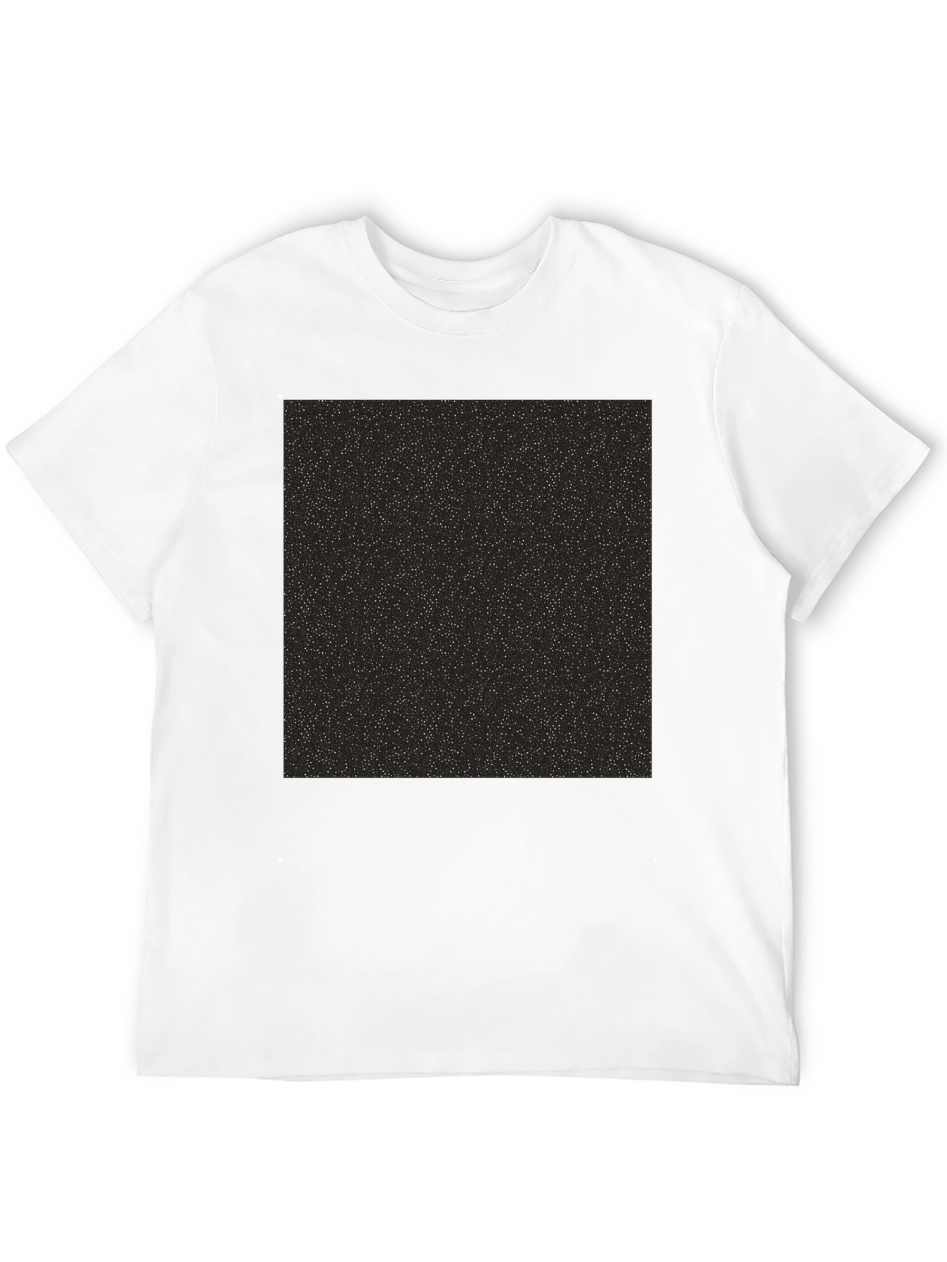Black T-Shirt with Starry Print