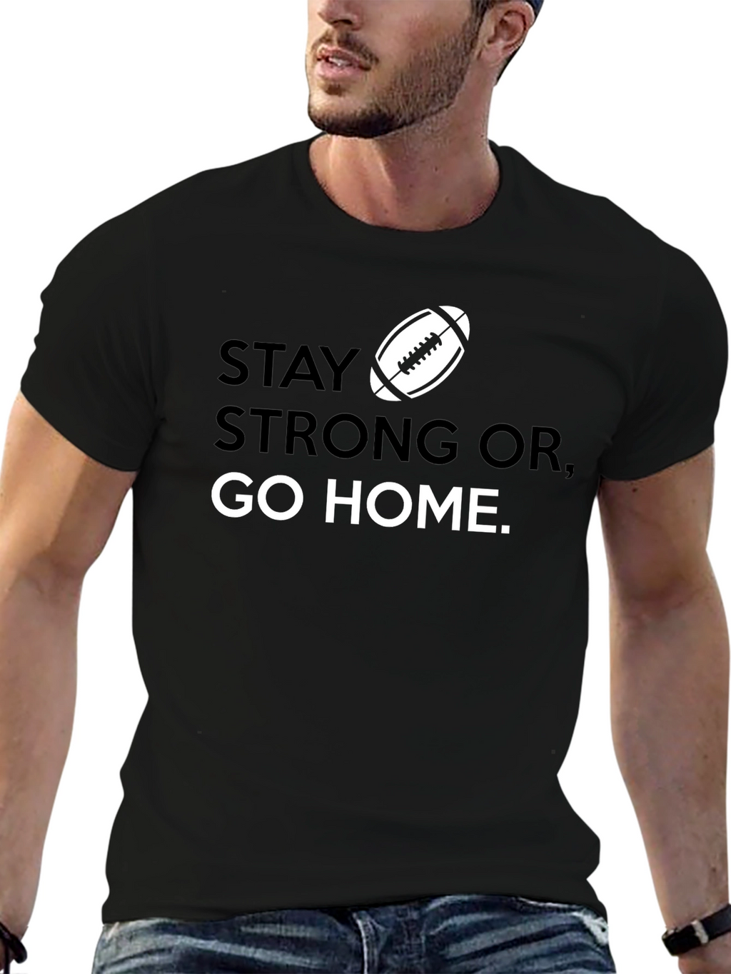 Stay Strong Football Graphic T-Shirt