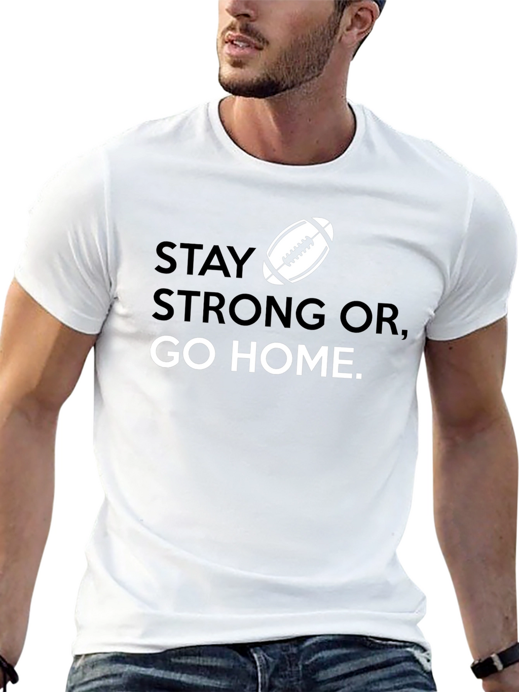 Stay Strong Football Graphic T-Shirt