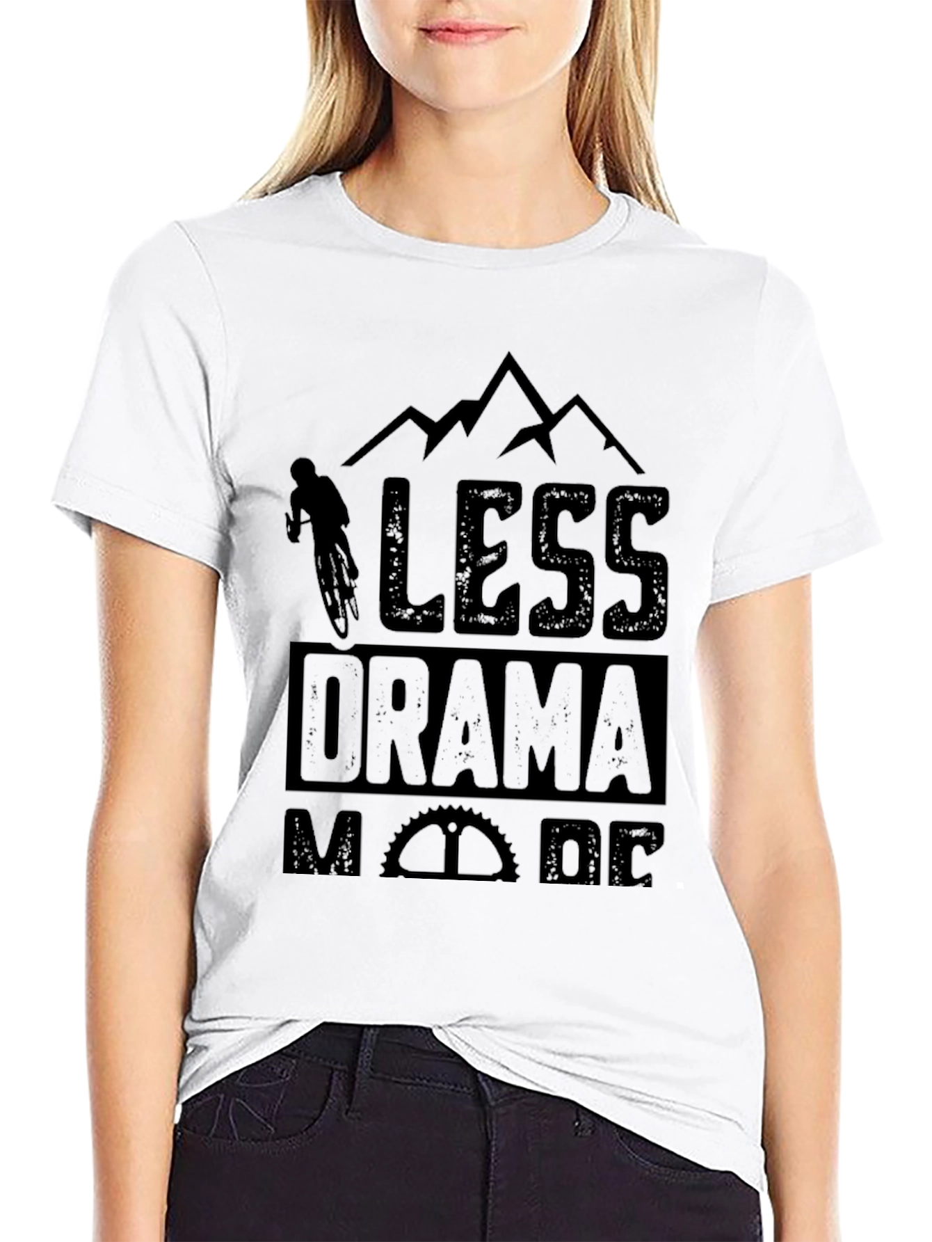 Less Drama More Ride Black T-Shirt