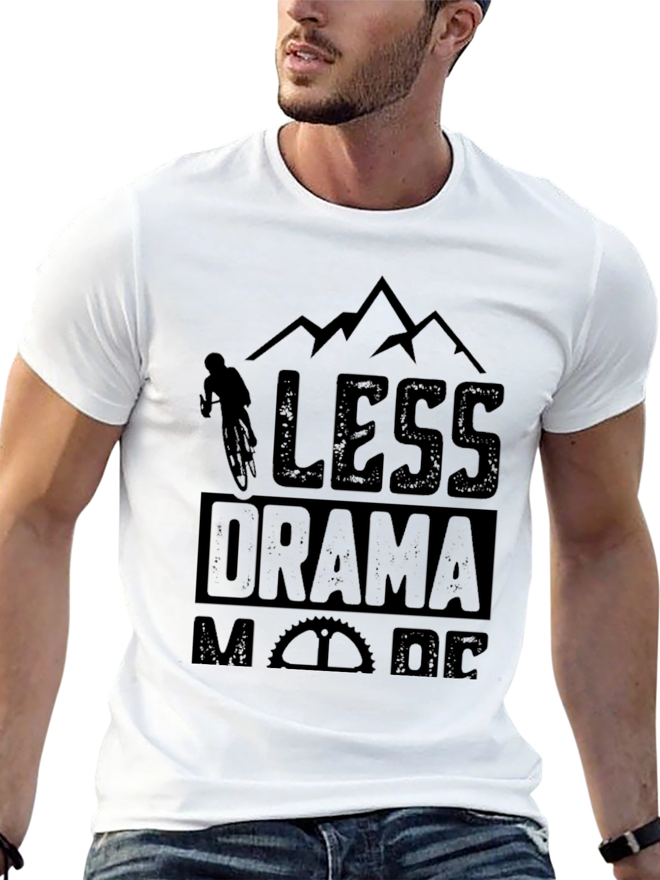 Less Drama More Ride Black T-Shirt