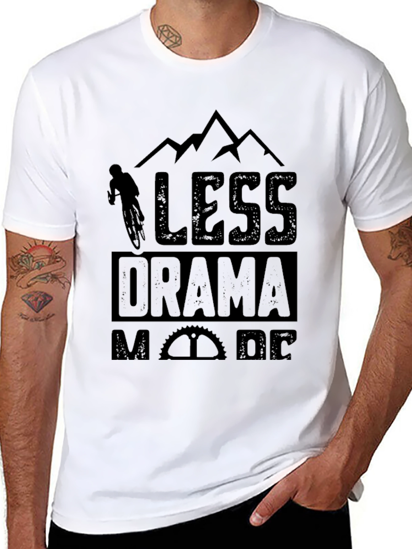 Less Drama More Ride Black T-Shirt