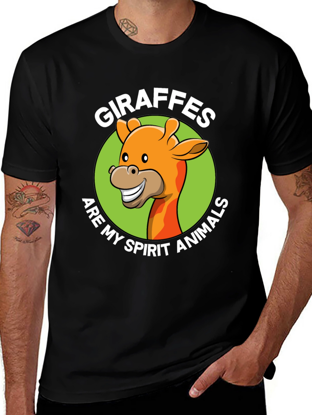 Giraffe Spirit Animal Graphic T-Shirt