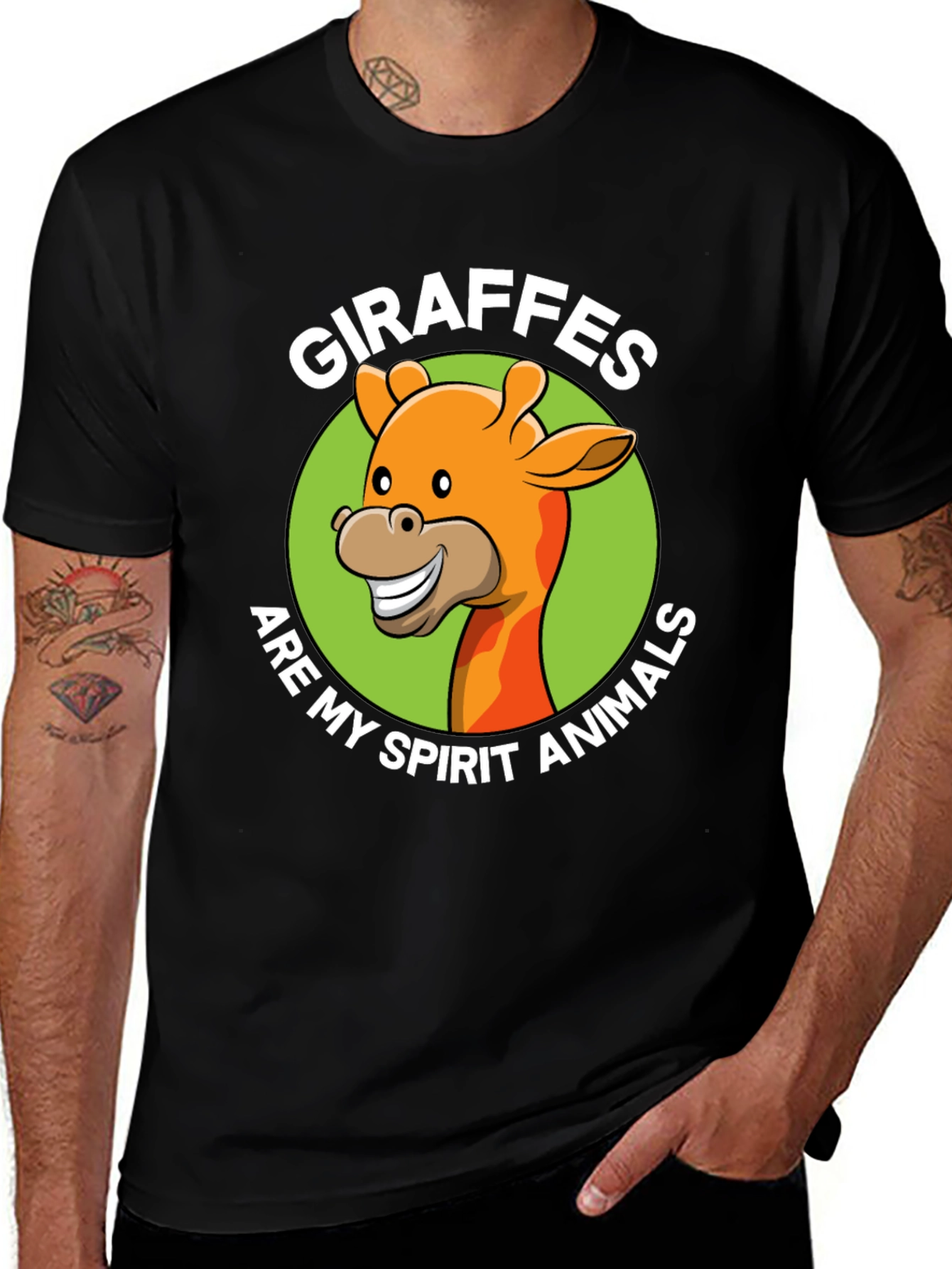Giraffe Spirit Animal Graphic T-Shirt