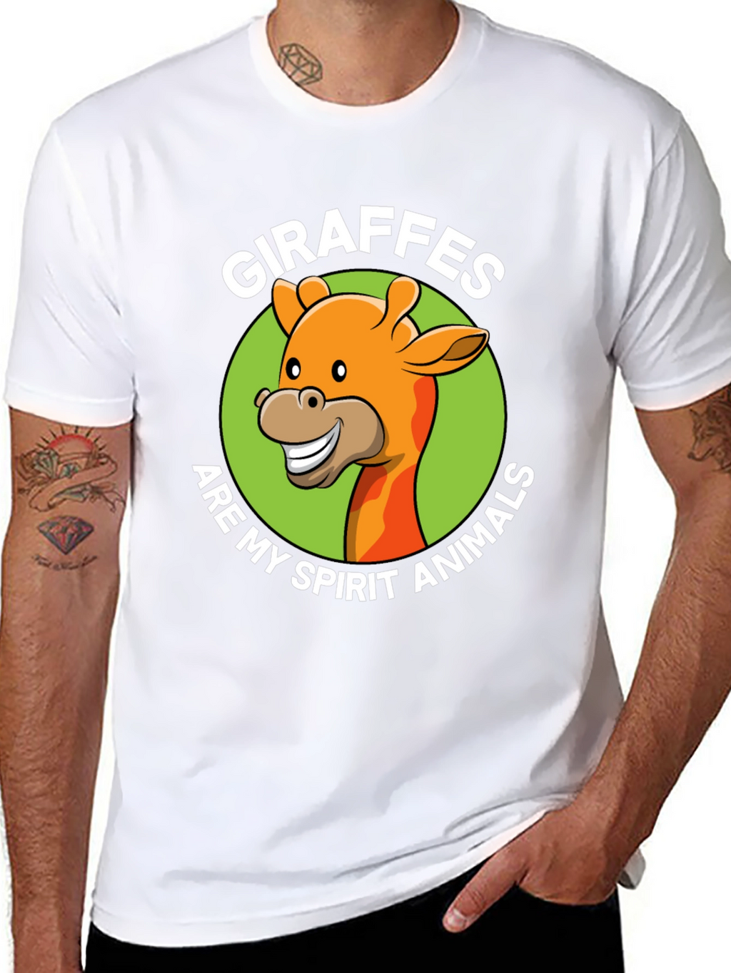 Giraffe Spirit Animal Graphic T-Shirt