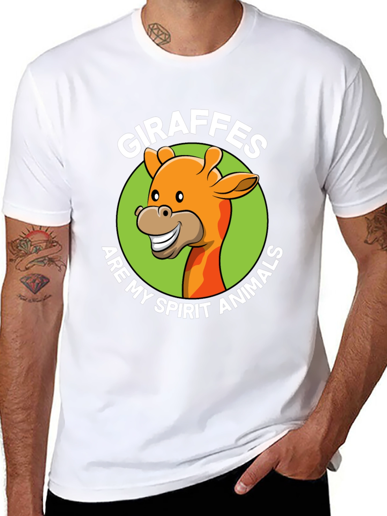 Giraffe Spirit Animal Graphic T-Shirt