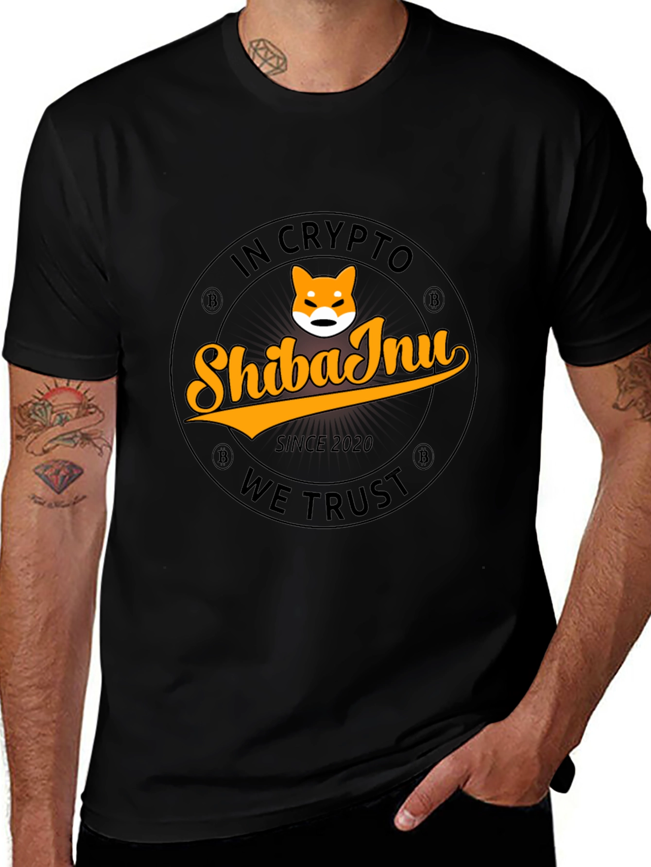 Shiba Inu Crypto T-Shirt - In Crypto We Trust Design
