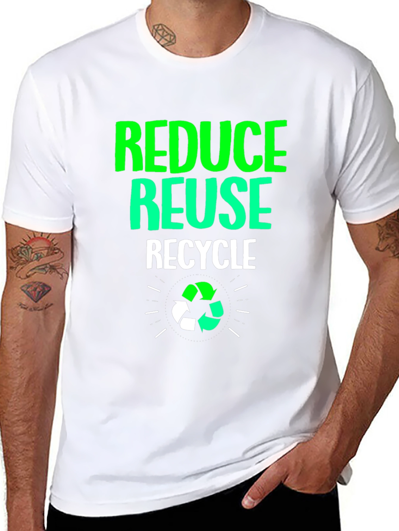 Eco-Friendly Reduce Reuse Recycle Graphic Tee