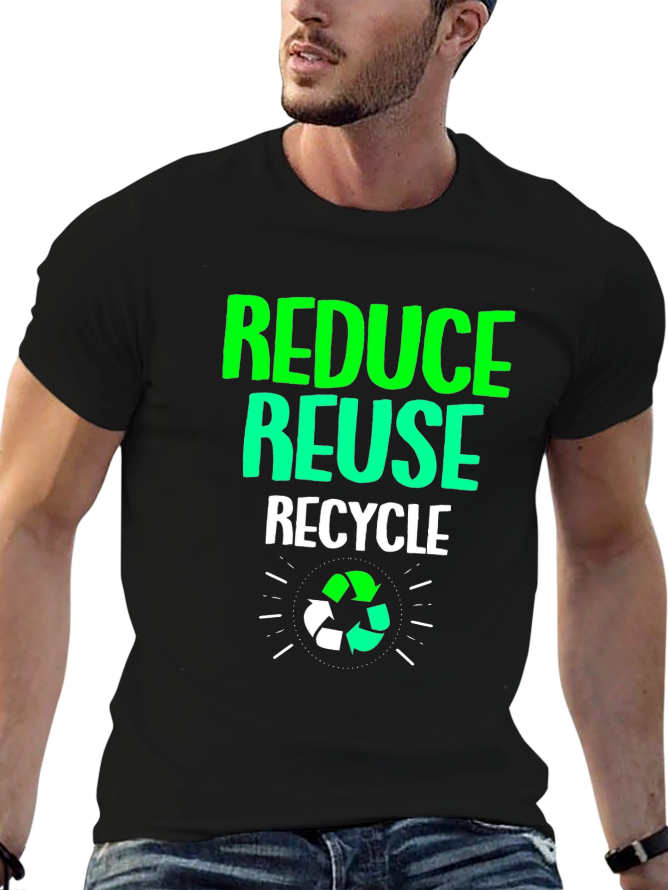 Eco-Friendly Reduce Reuse Recycle Graphic Tee