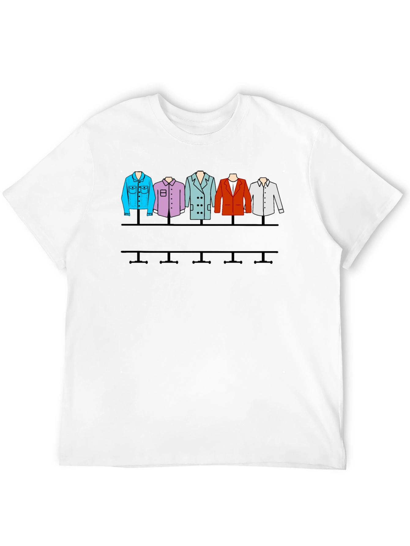 Stylish Clothes Rack Graphic T-Shirt