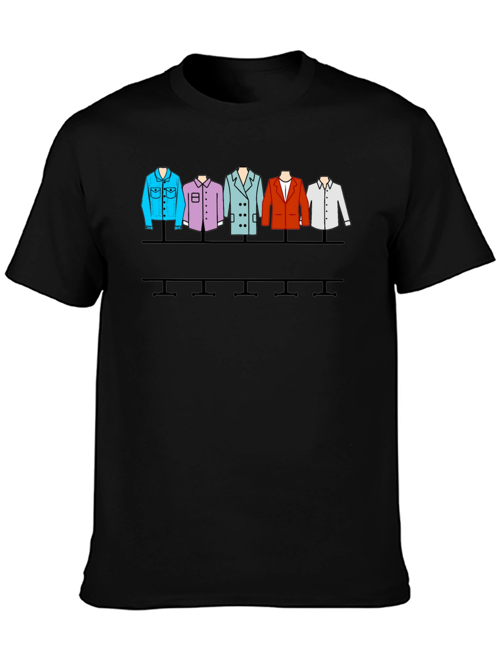 Stylish Clothes Rack Graphic T-Shirt
