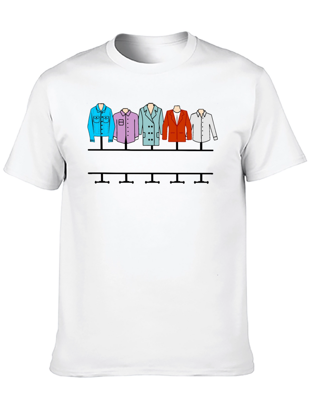 Stylish Clothes Rack Graphic T-Shirt