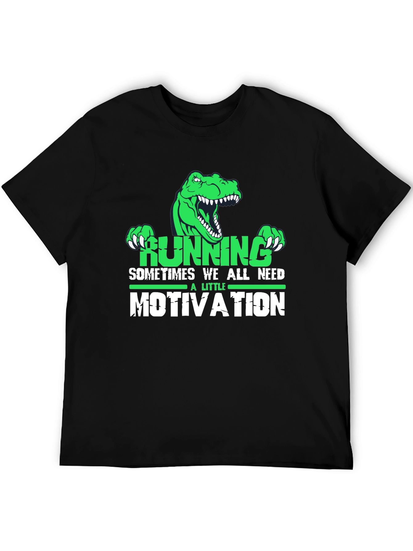 Running Motivation T-Shirt - Dinosaur Design